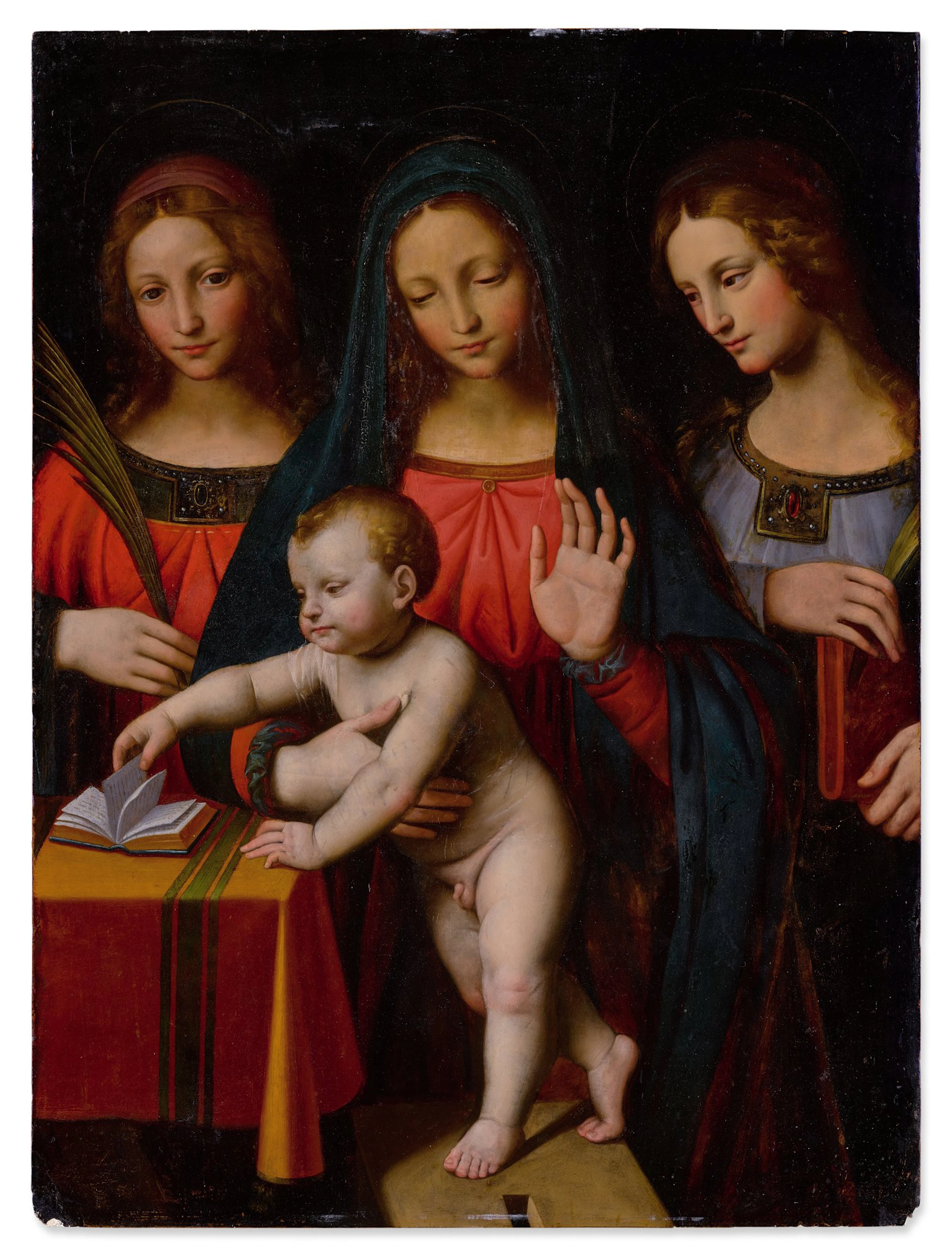 Madonna and Child with two female saints