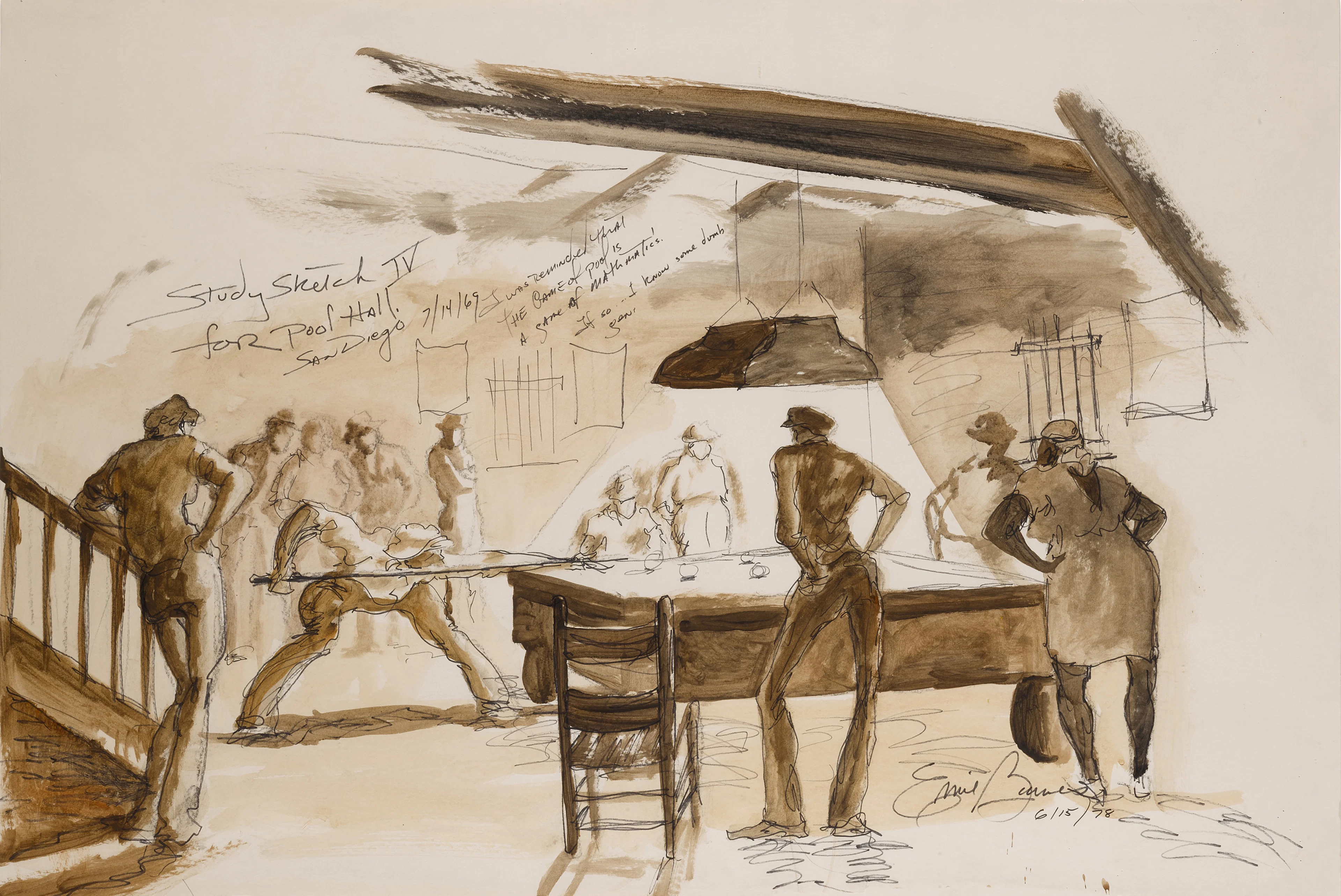 Study Sketch for Pool Hall