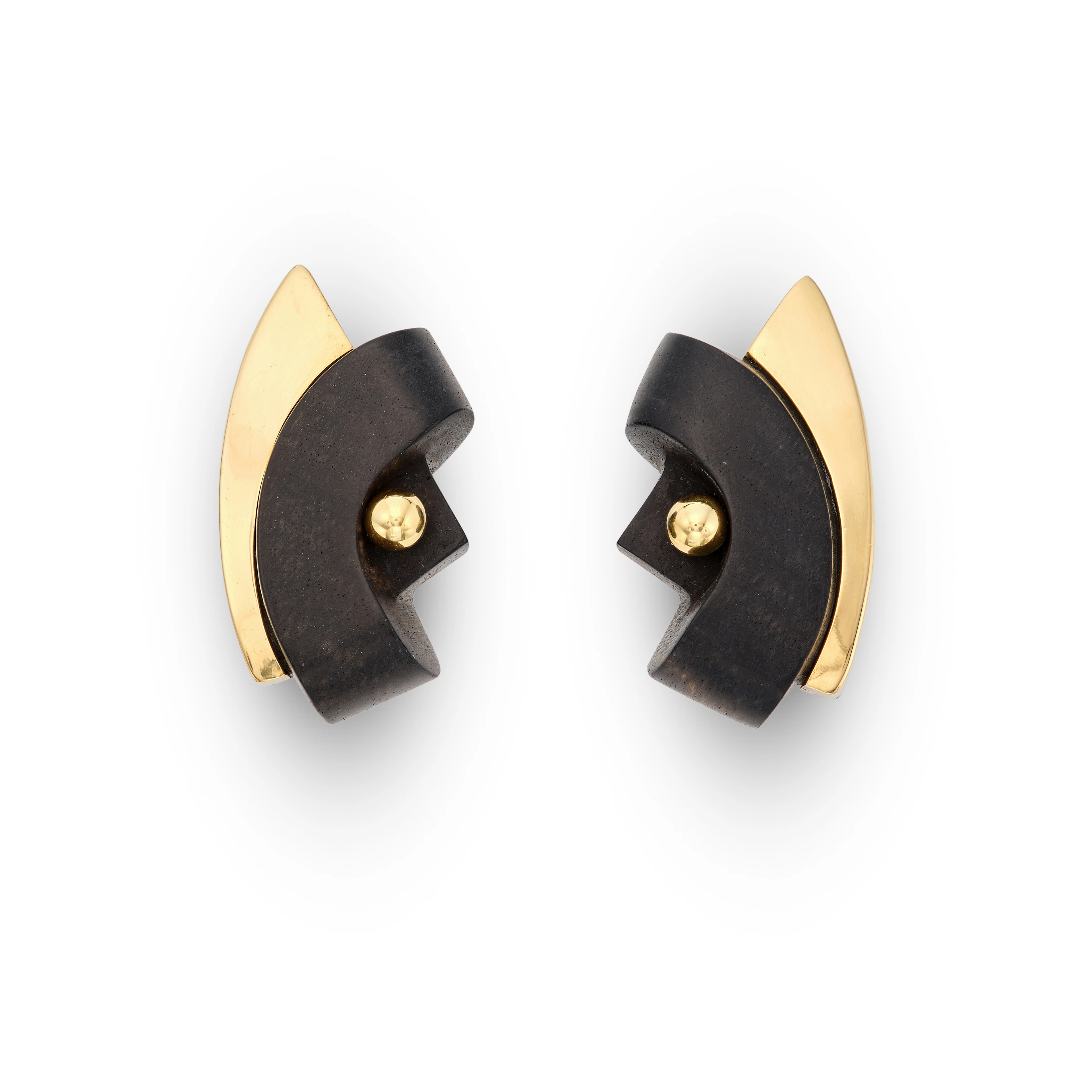 'Sidéro' Sculptural Clip Earrings