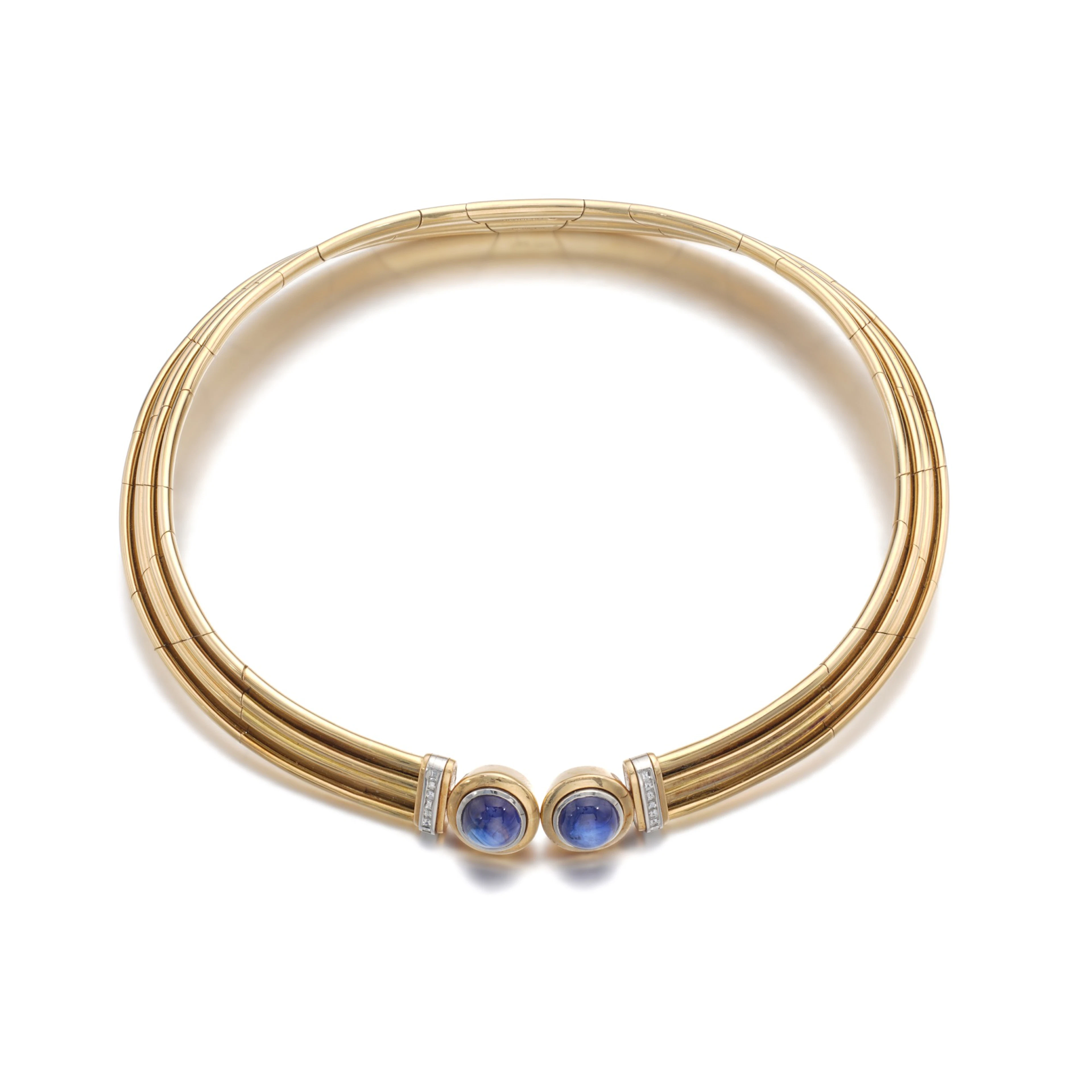 Sapphire and diamond necklace