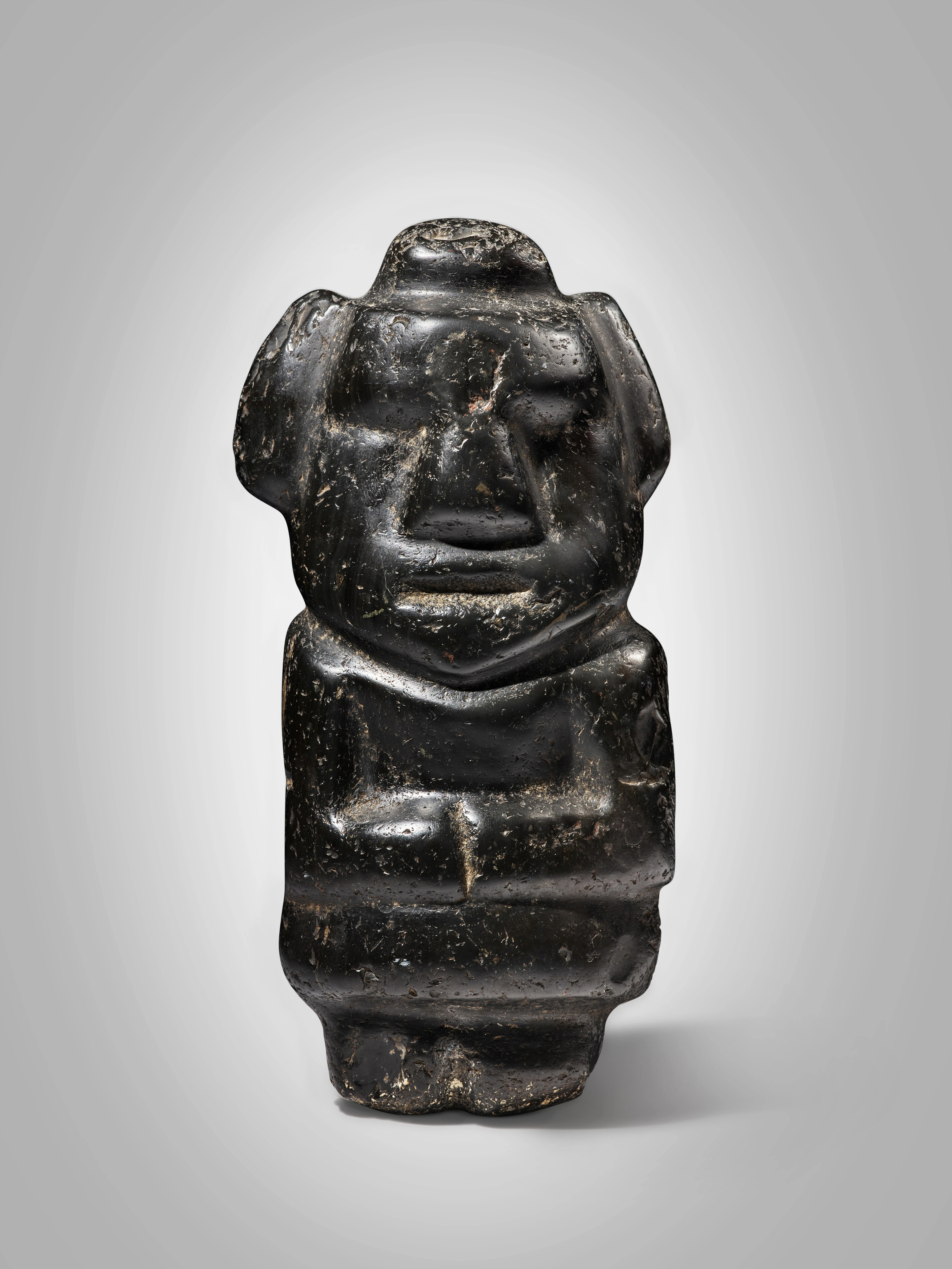 Guerrero Obsidian Figure, Late Preclassic, circa 300-100 BC