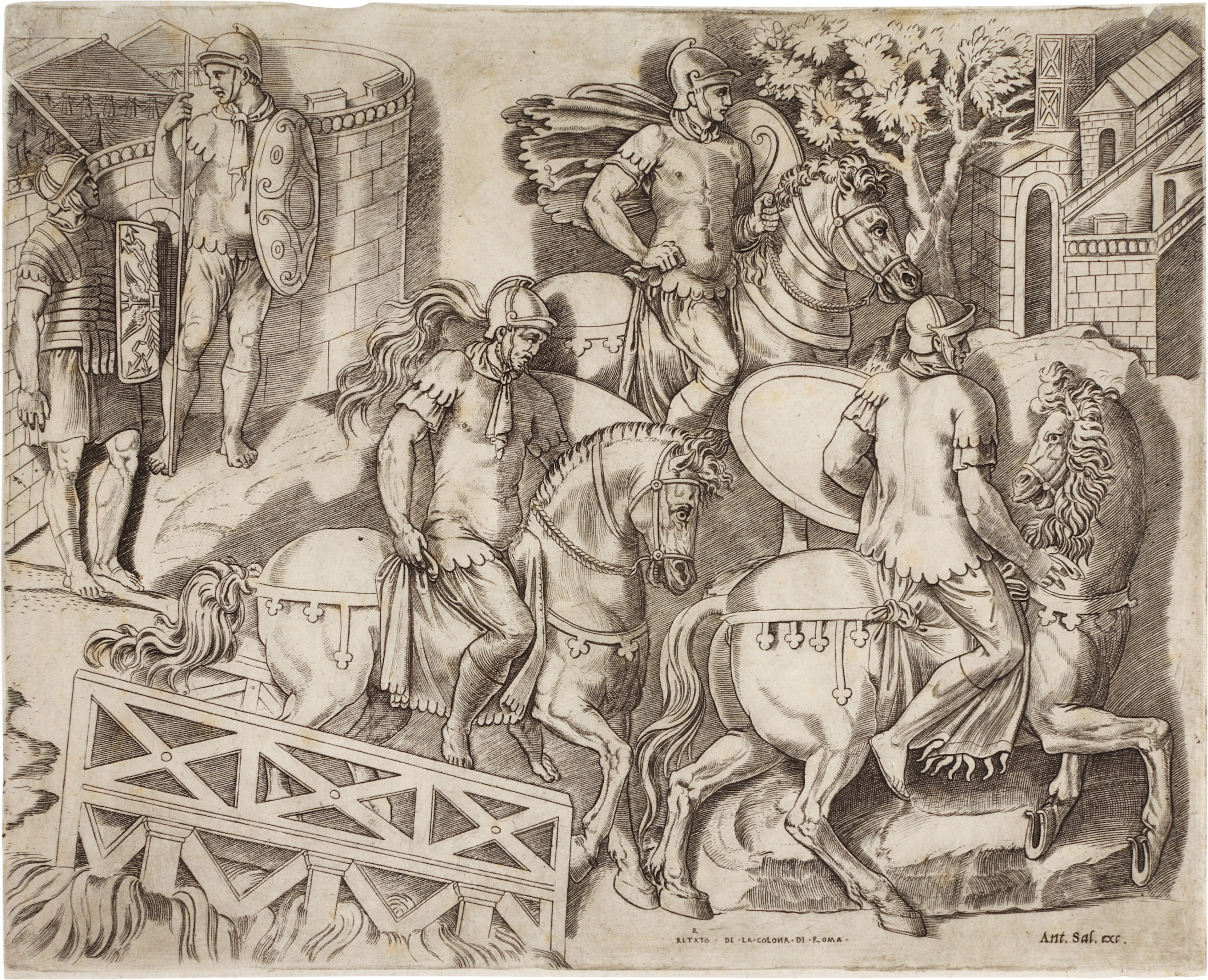 Trajan's Column: Two Plates (Bartsch 202, 204)