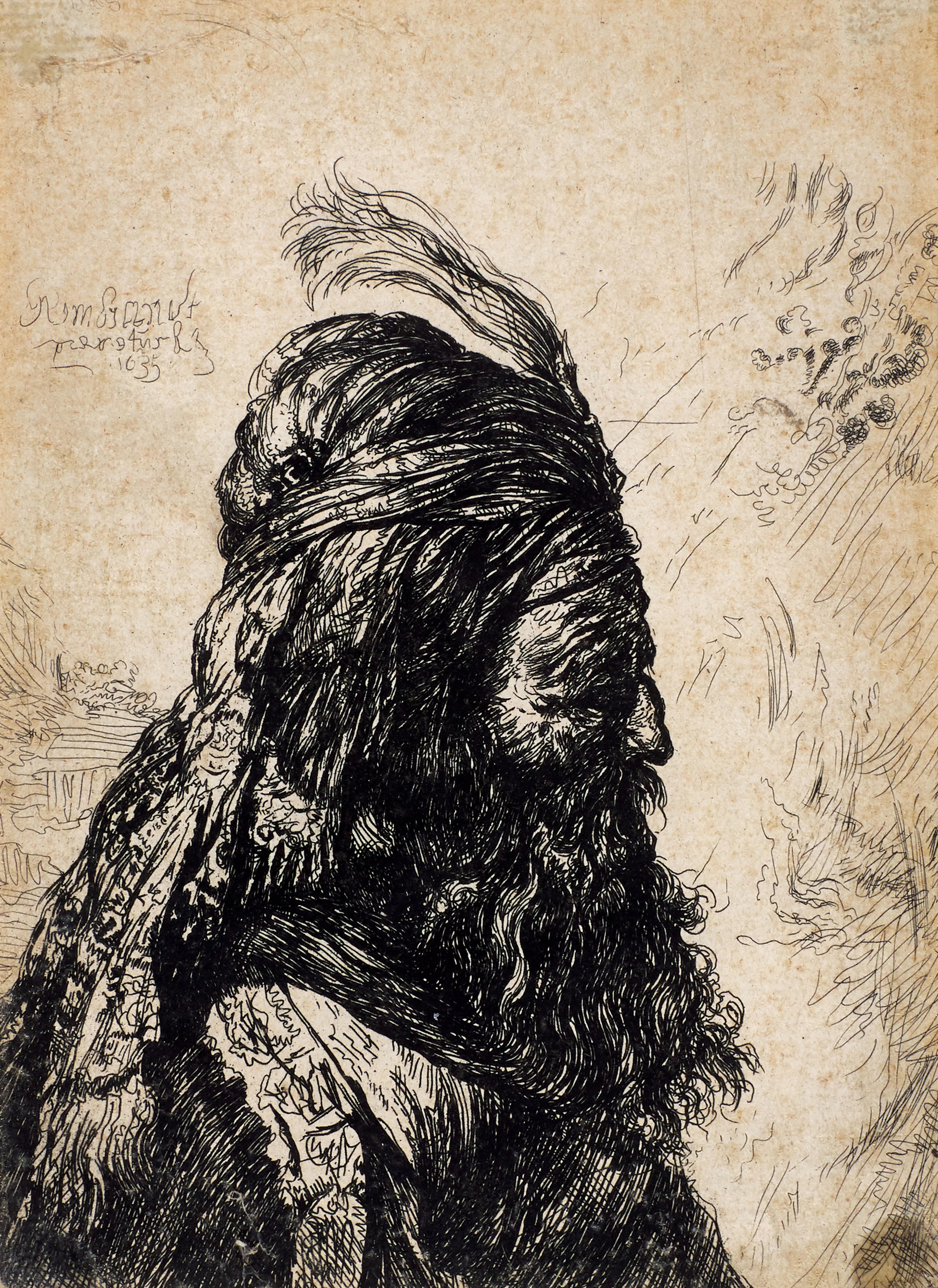 The Third Oriental Head (see New Hollstein (Rembrandt) 151)