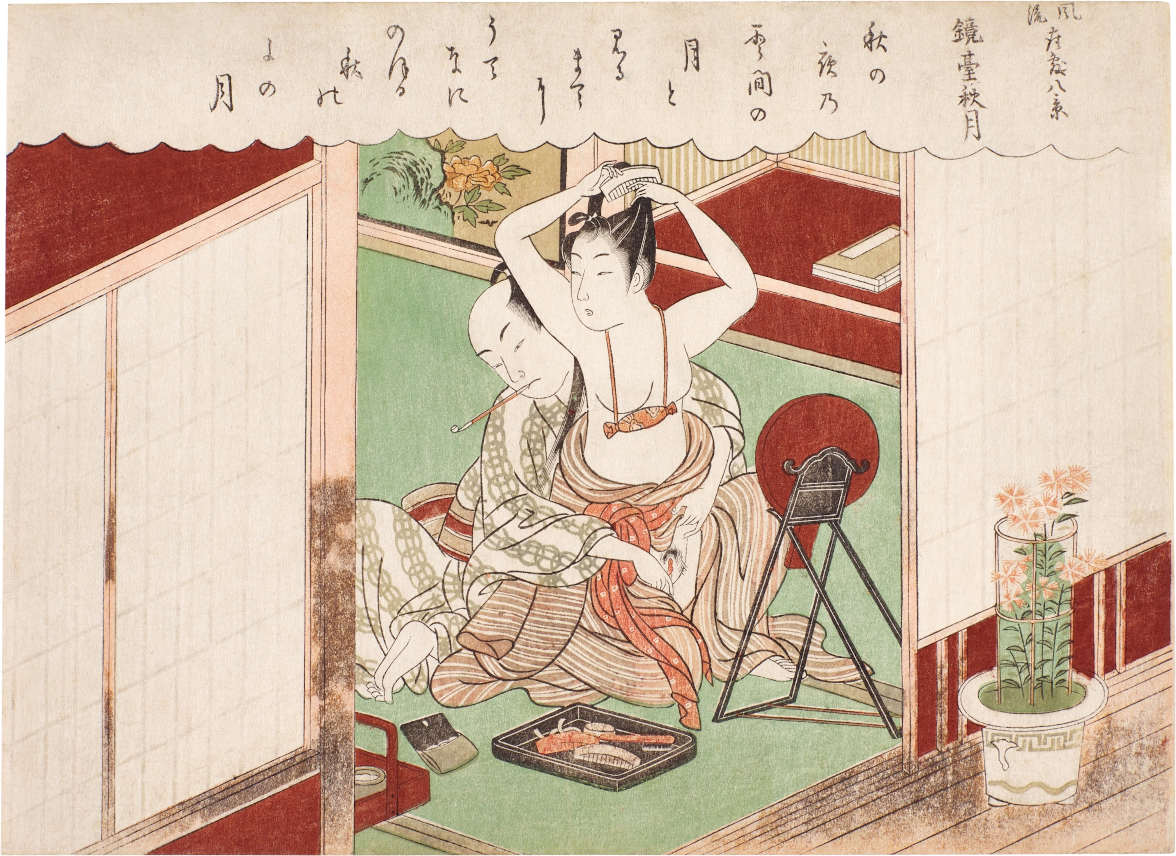 Attributed to Suzuki Harunobu (1725-1770) | Autumn Moon...