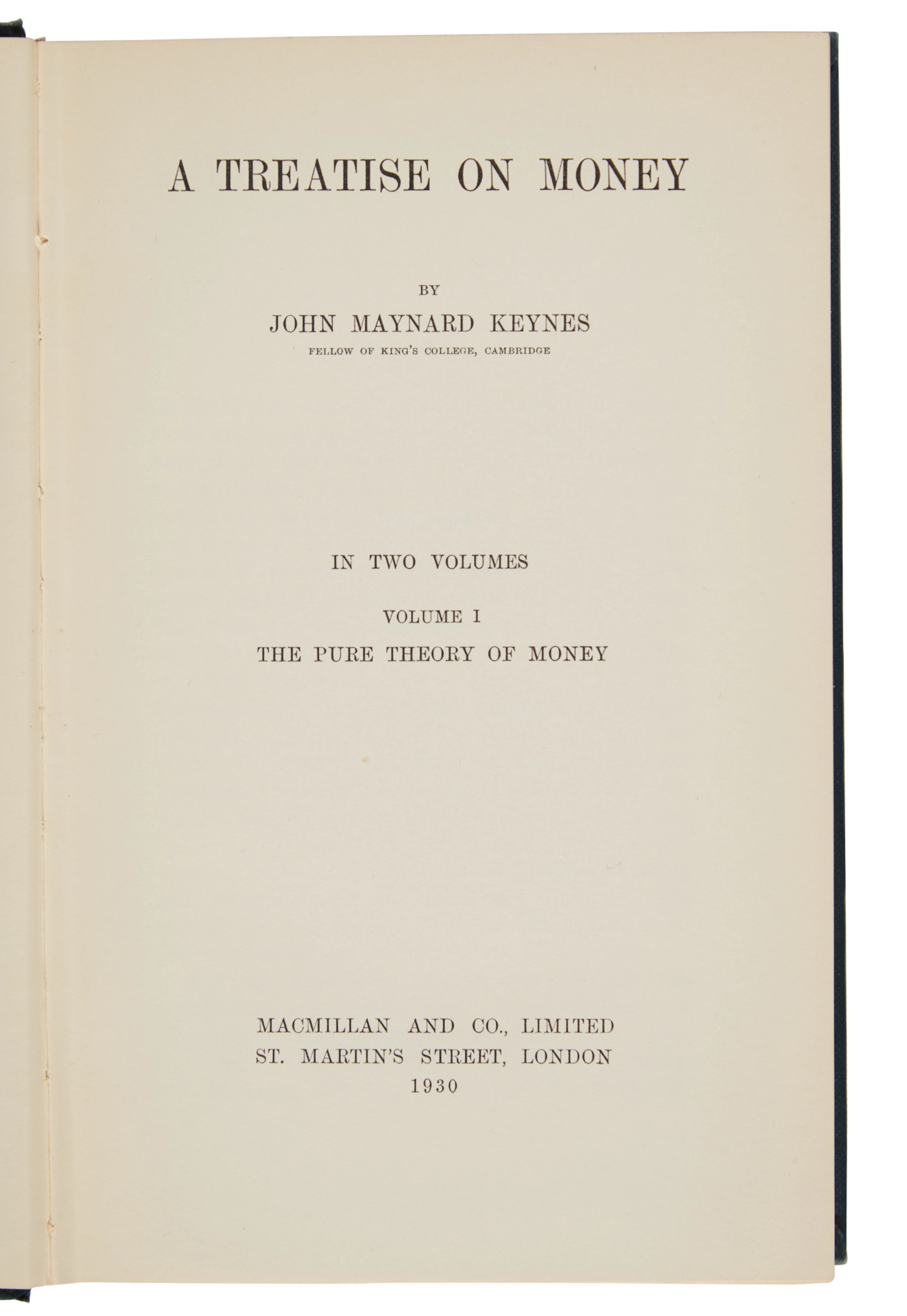 Keynes, John Maynard | Three first editions