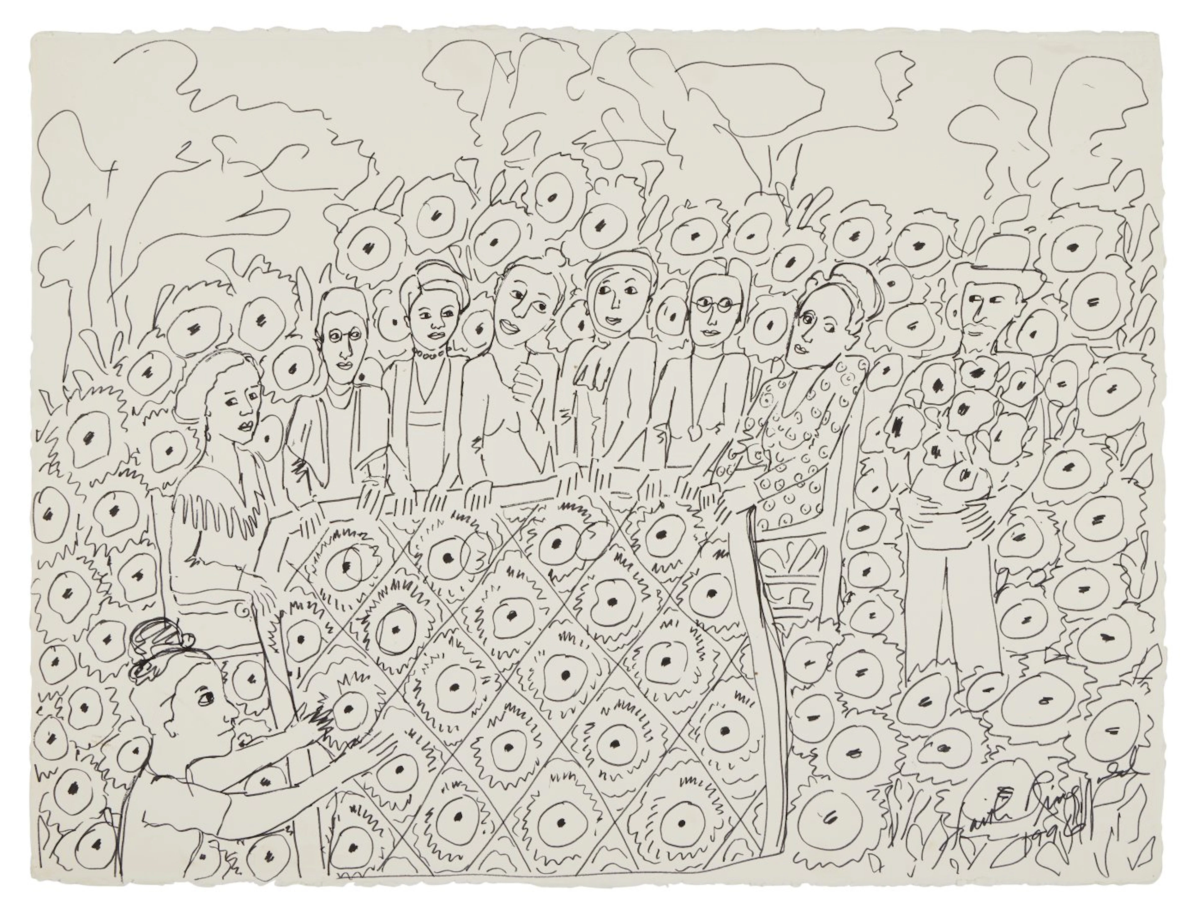Study After Sunflowers Quilting Bees At Arles