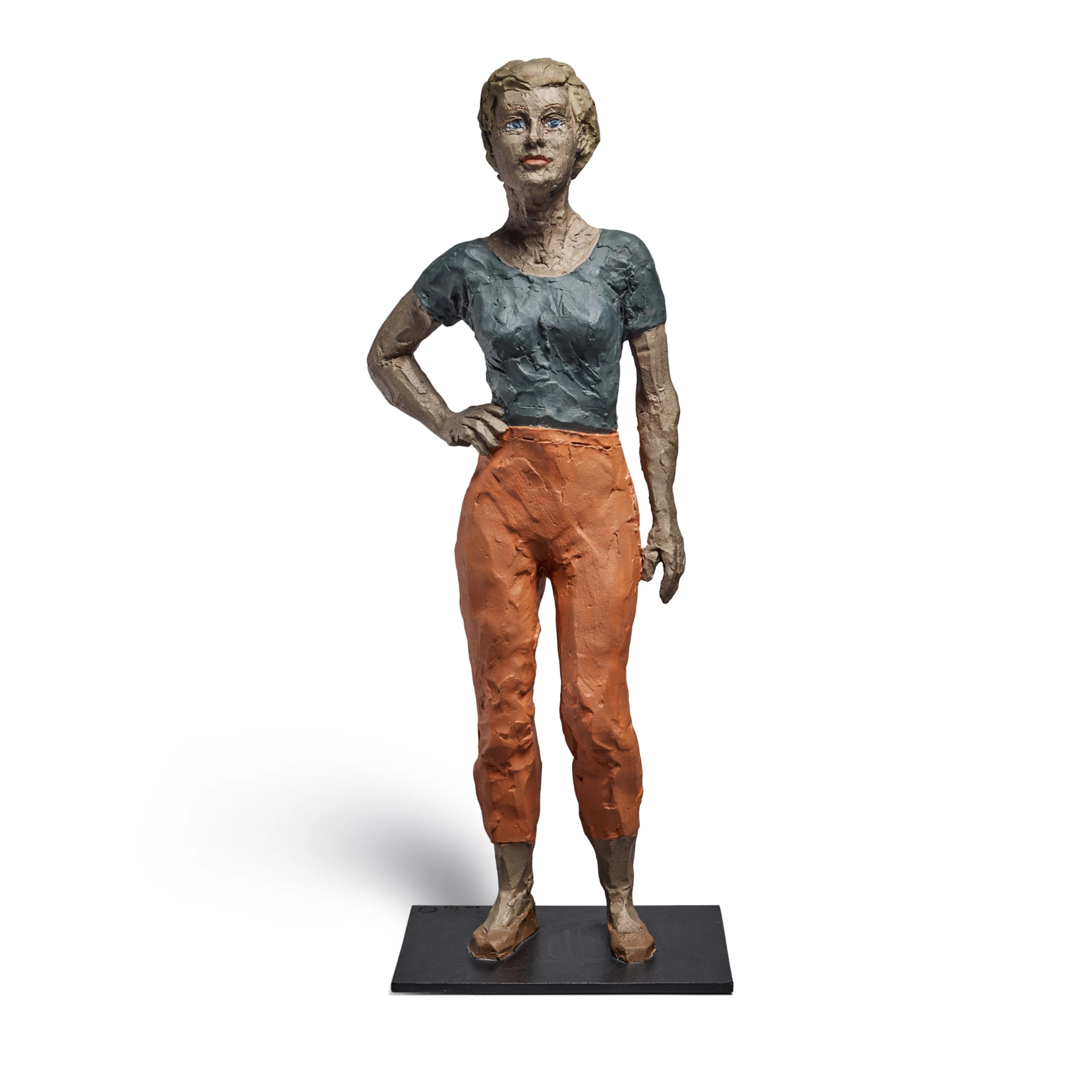Frau in roten Hose