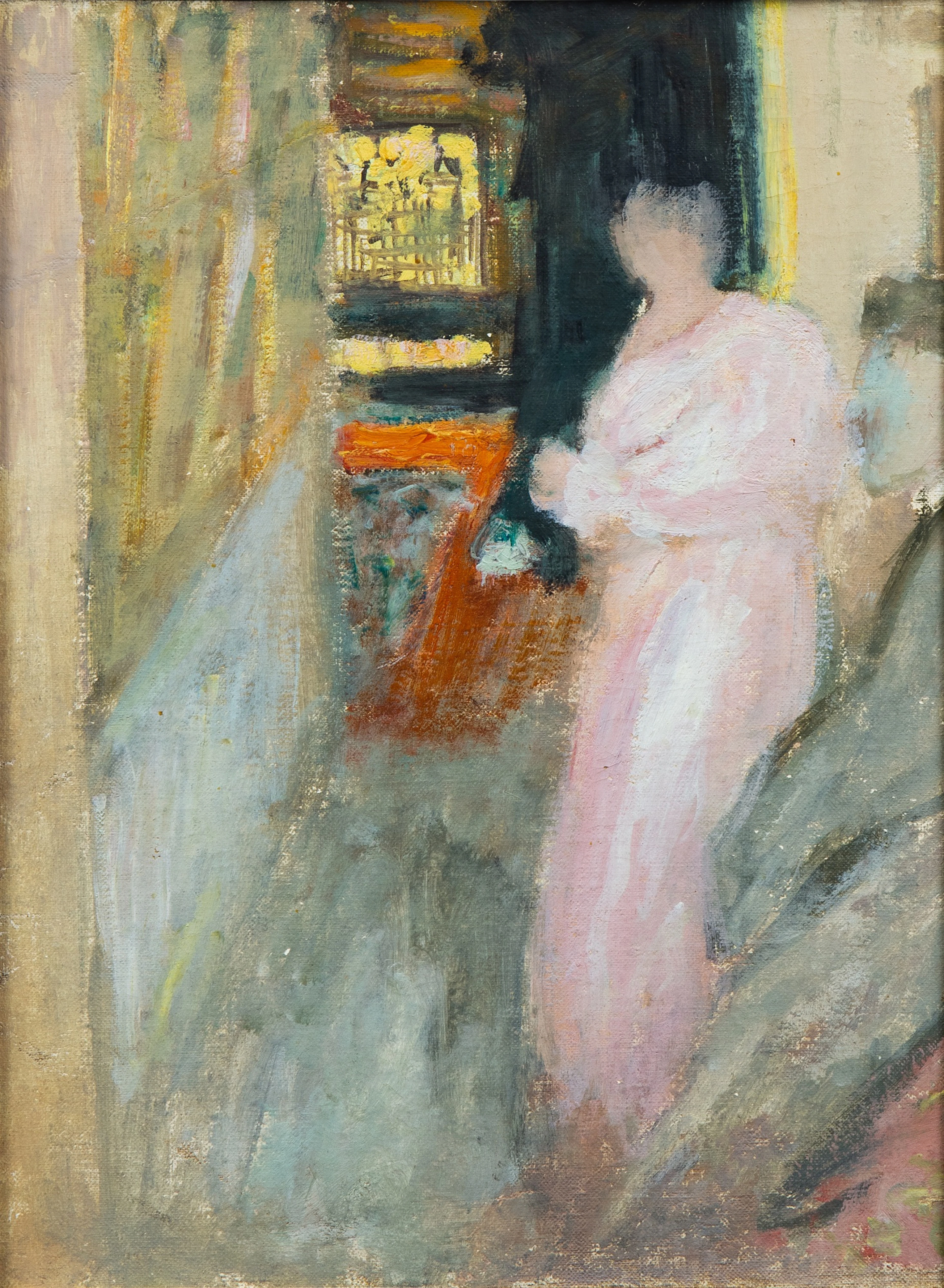 Intérieur avec deux personnages
