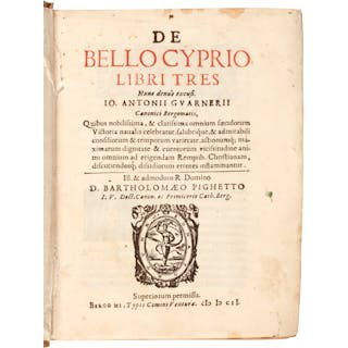 Giovanni Antonio Guarneri | De bello Cyprio libri tres. Bergamo, 1602