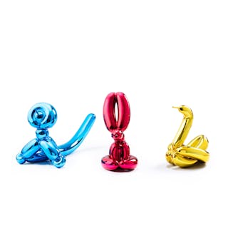 Balloon Monkey (Blue), Rabbit (Red) and Swann (Yellow)