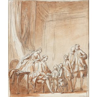 Louis, the Dauphin of France with his sons