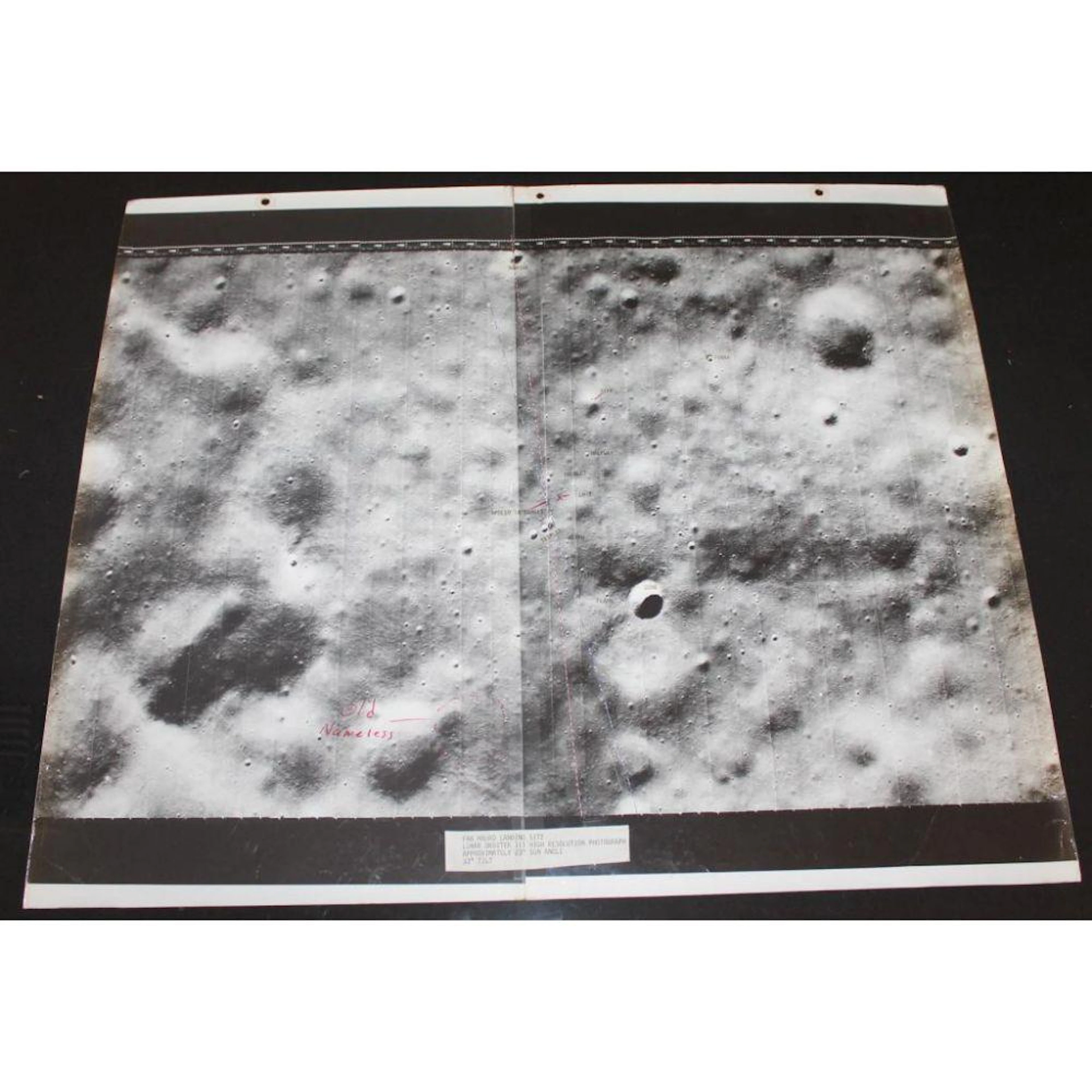 Apollo 14 Lunar Map Used in Training