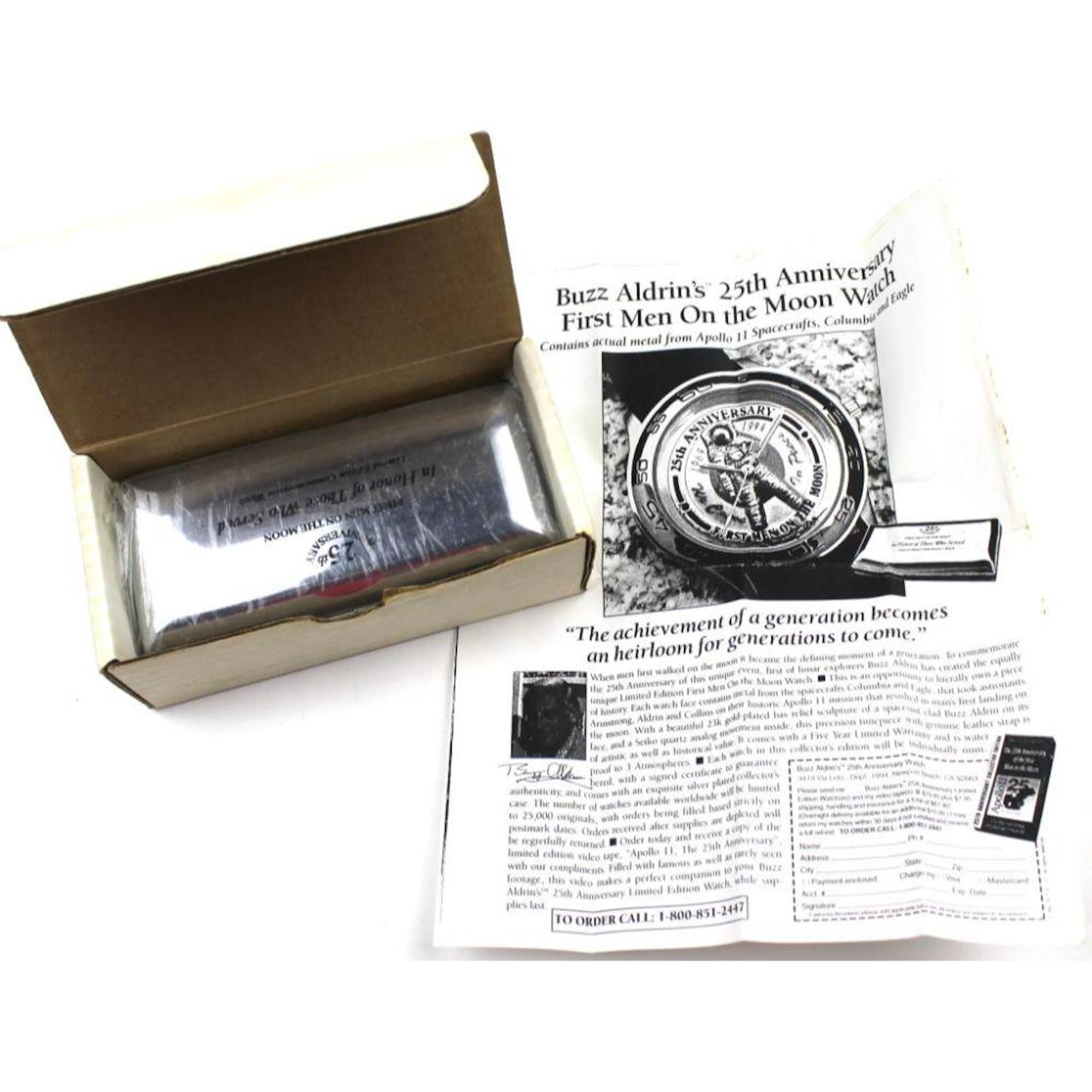 Apollo 11 25th Anniversary Aldrin Watch, Unopened in Case