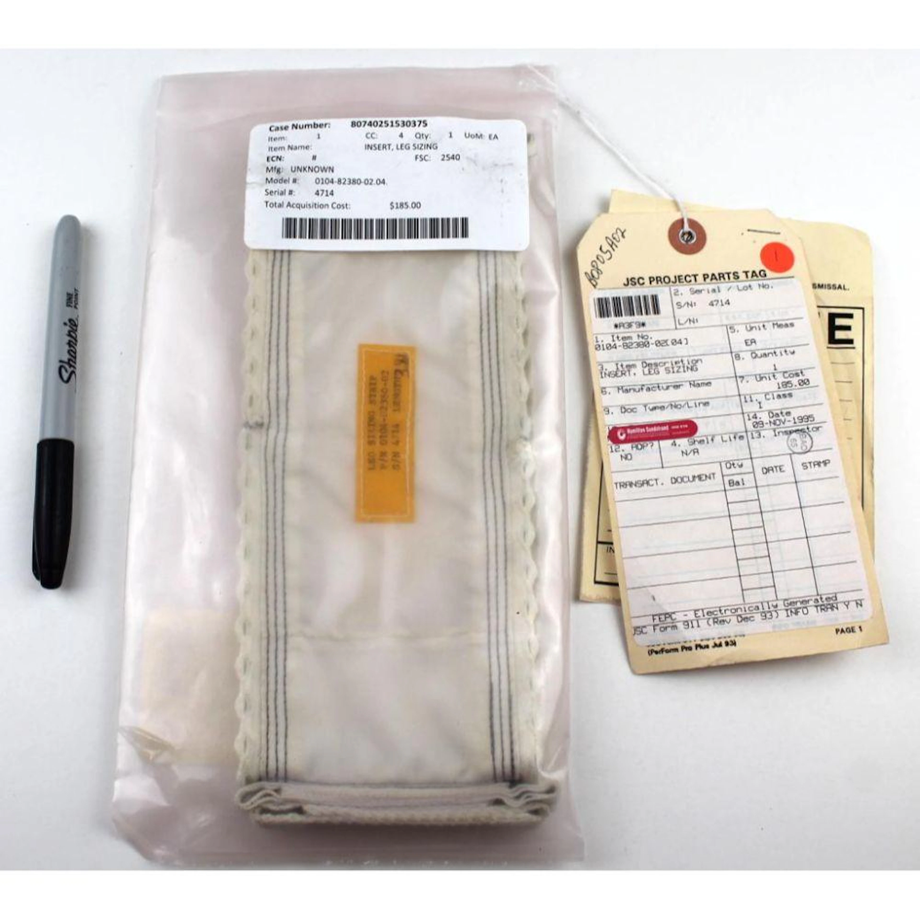 Shuttle Astronaut EMU Leg Sizing Insert