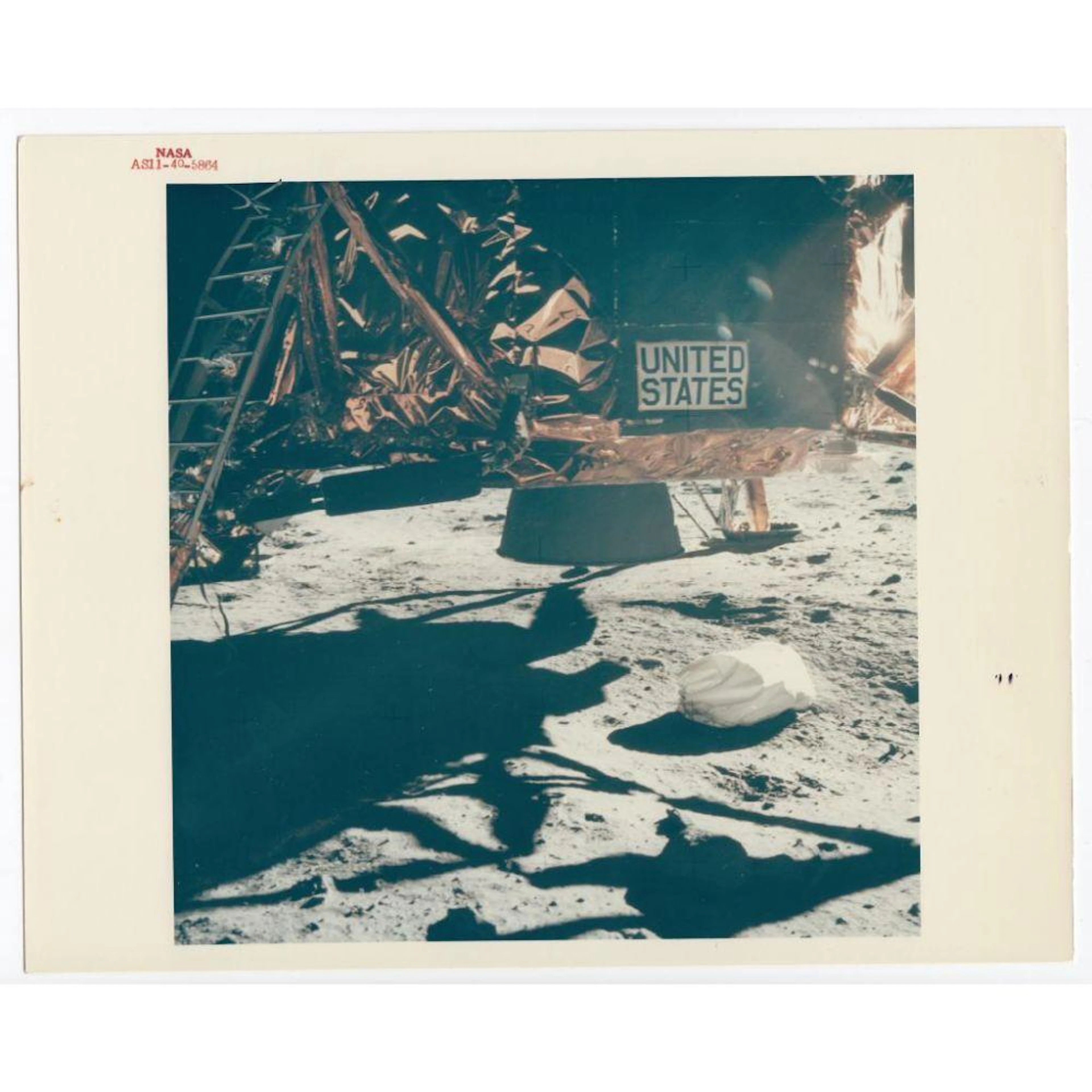 Apollo 11 LM & Shadow NASA Numbered Glossy Photo