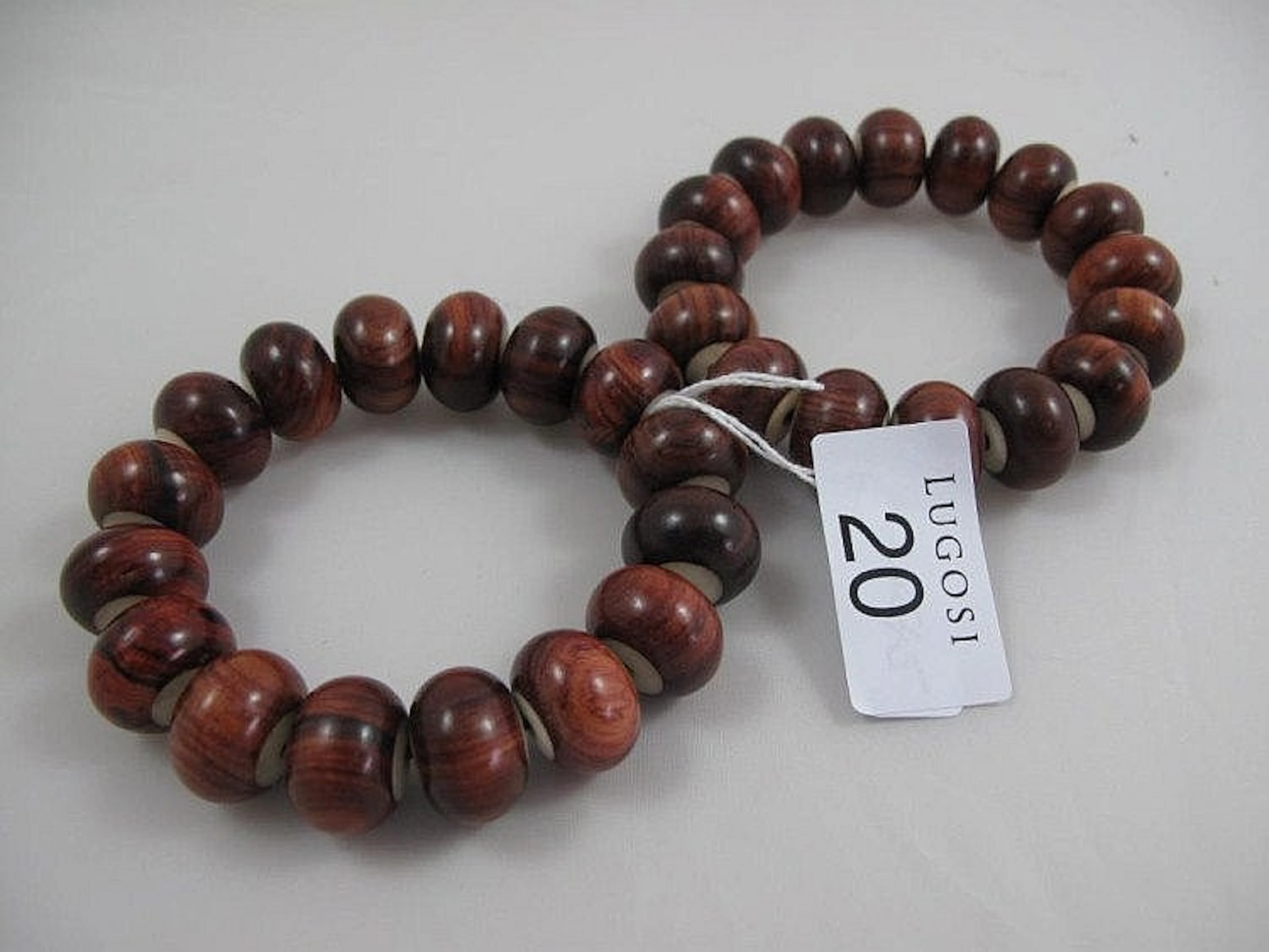 Pair of Chinese Huanghuali bead bracelets each