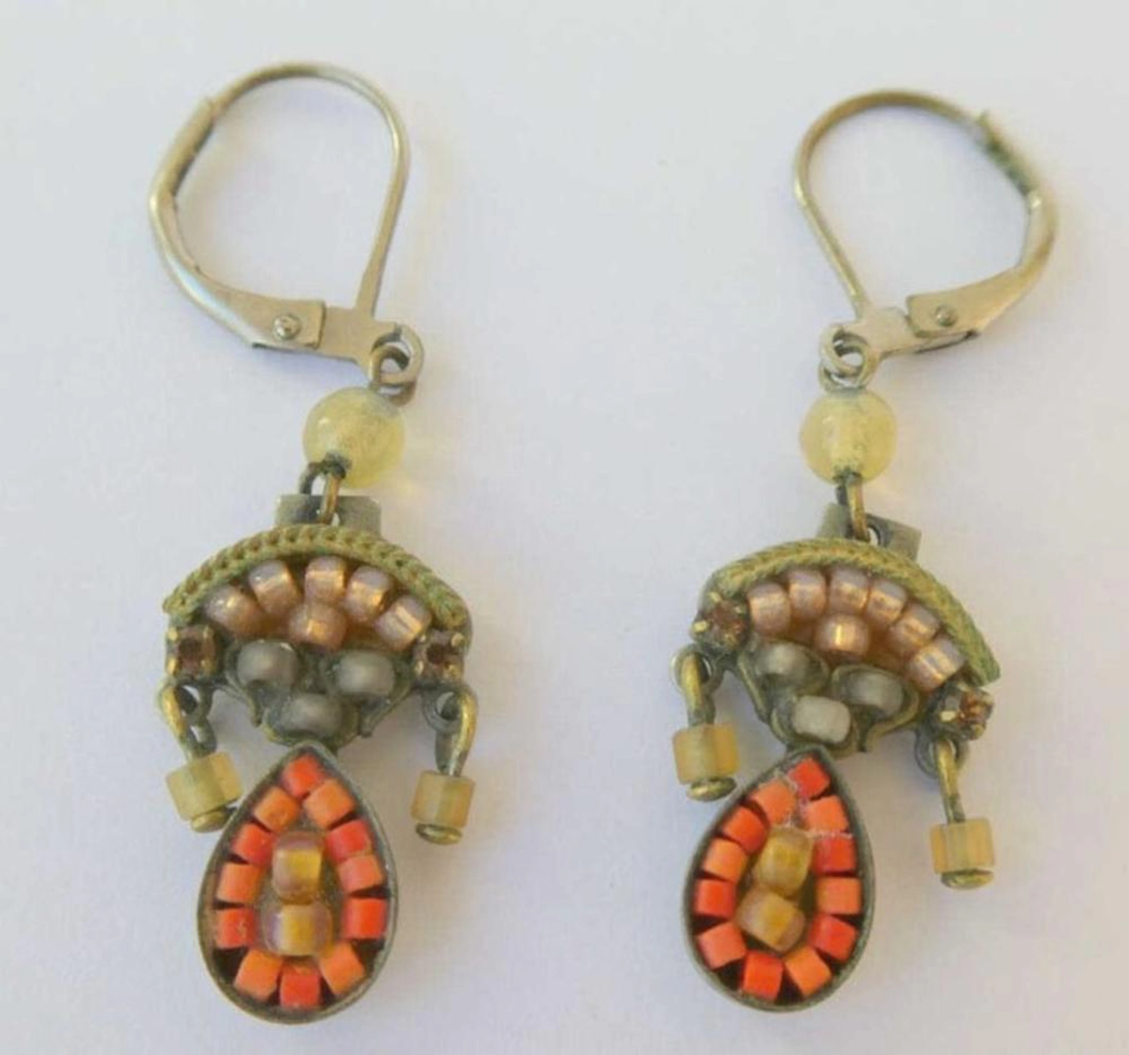 Pair hand made vintage Ayala Bar Israel earrings