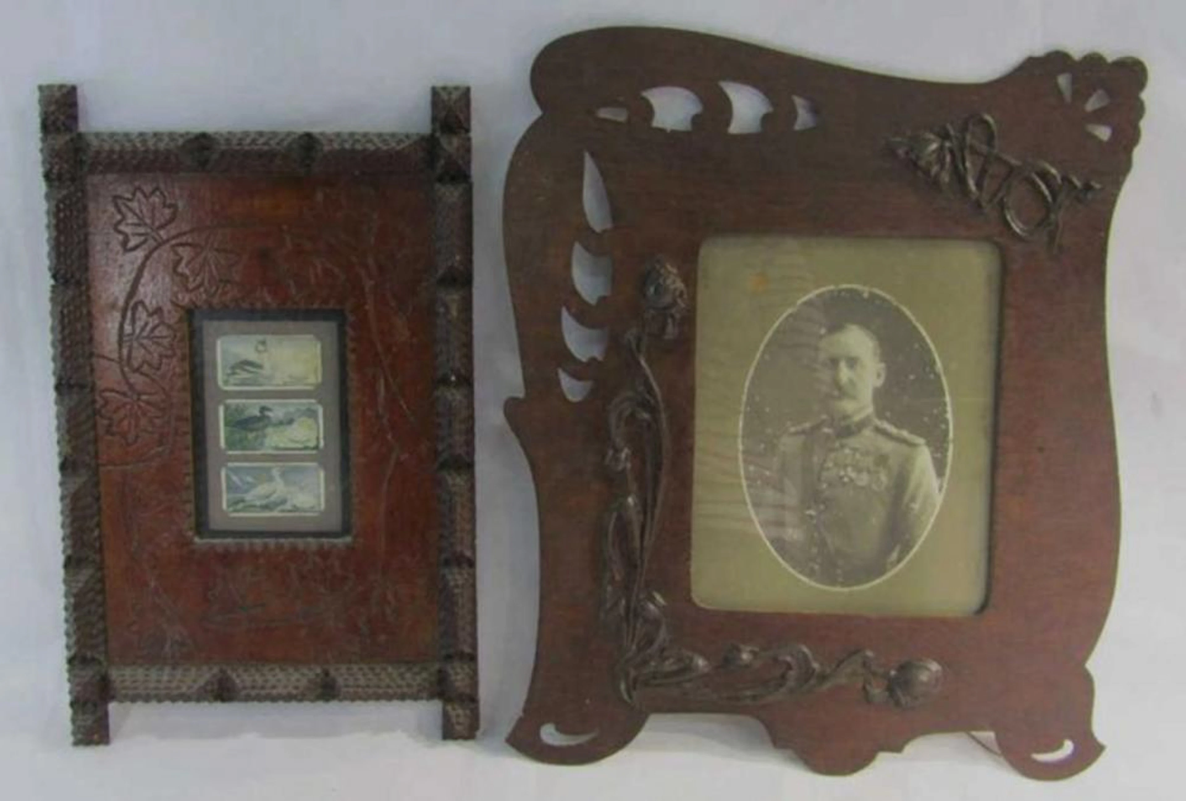 Two Tasmanian antique wood frames