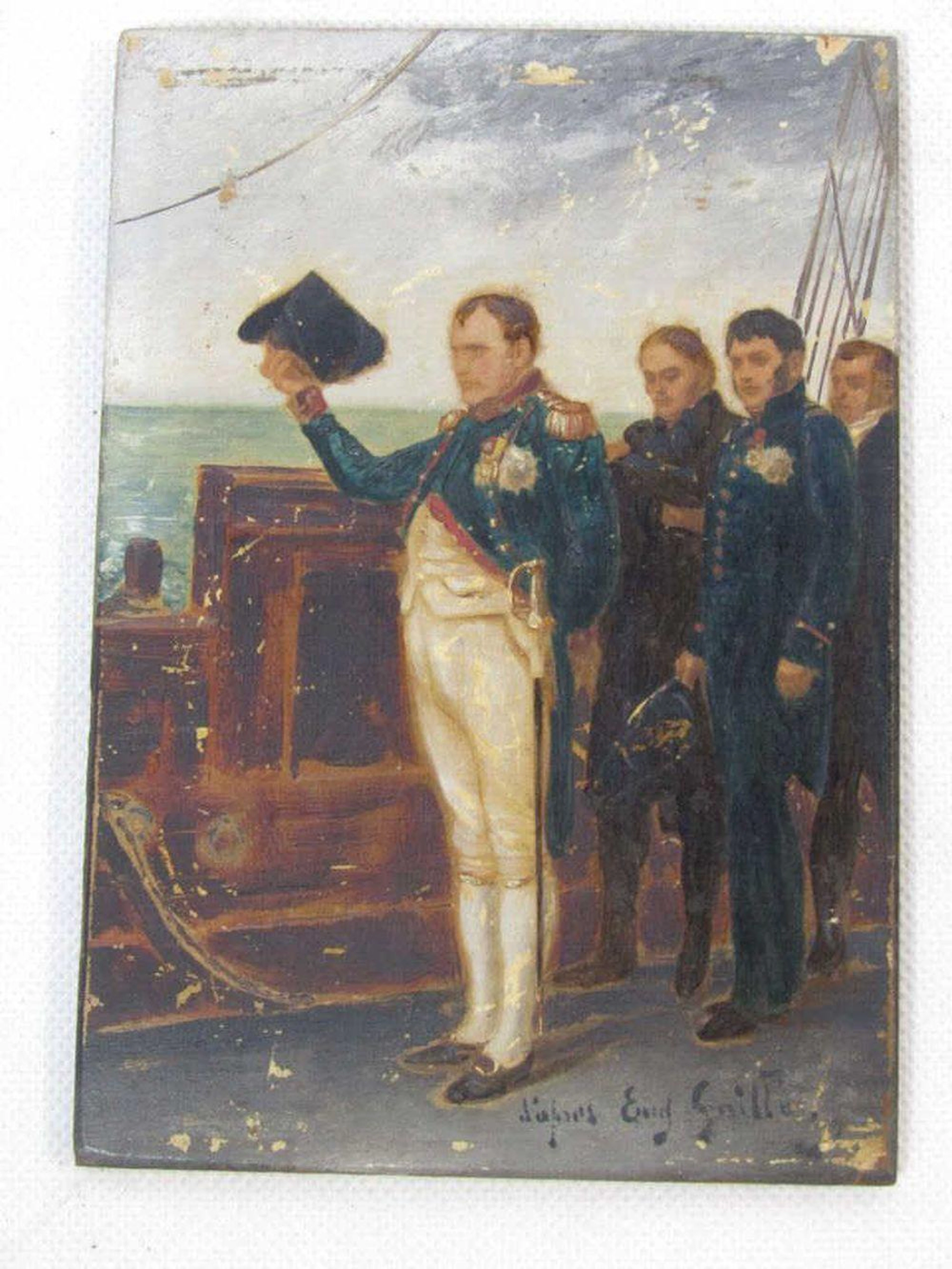 Guillon Eugene after oil panel Napoleons Farewell