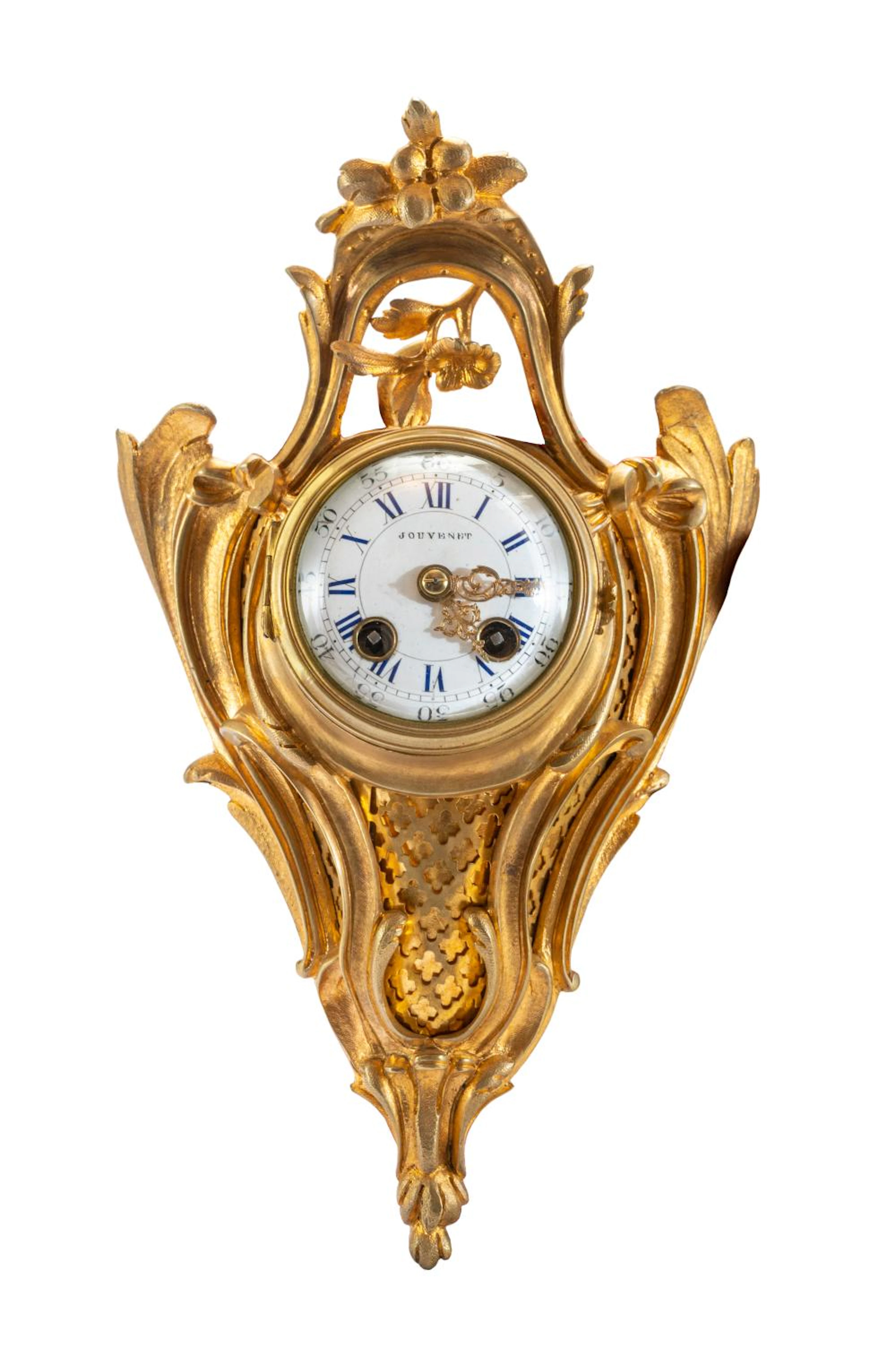 Orologio francese da parete del tipo detto cartel in stile Luigi XV