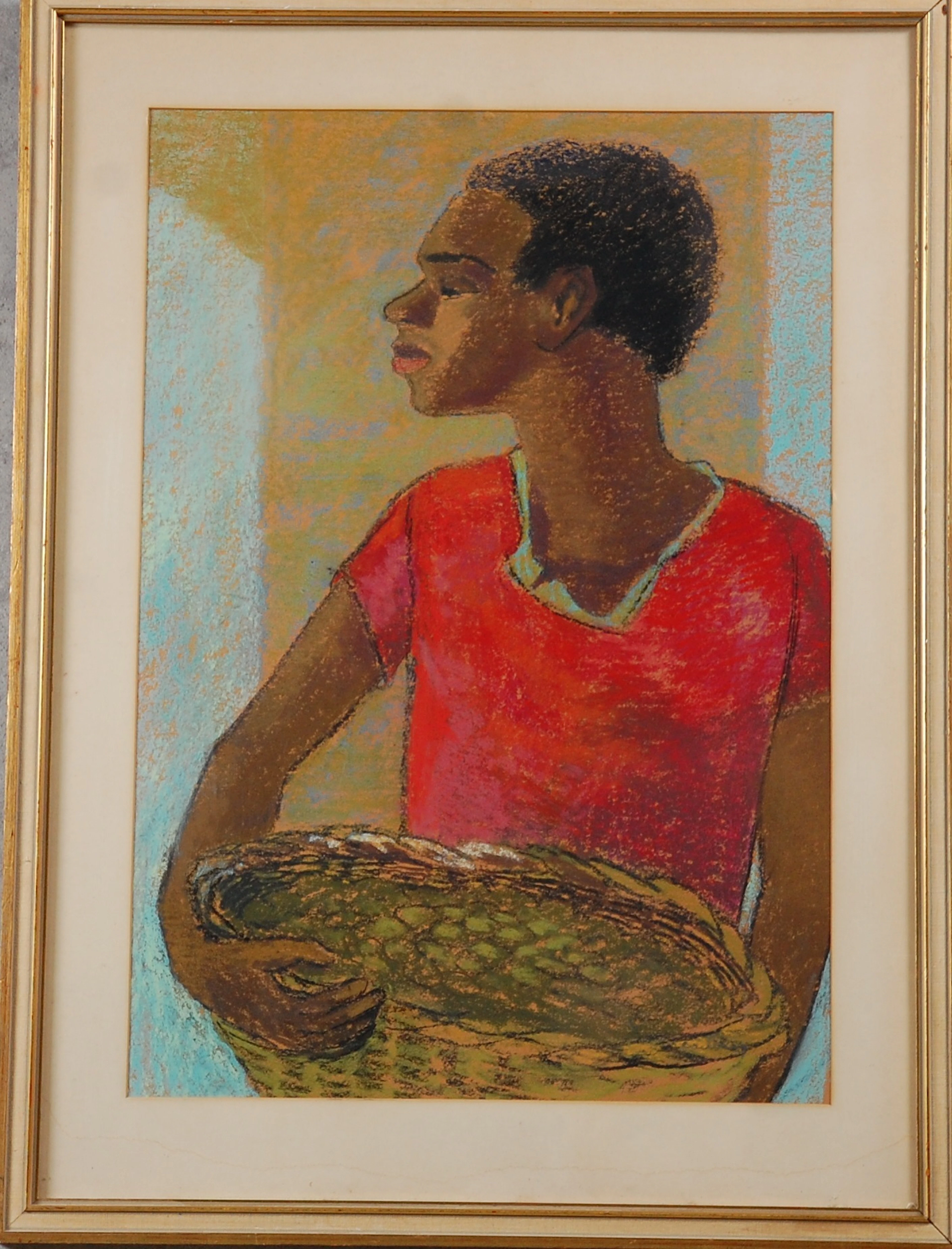 BENGT CARLBERG. 1897-1967, pastell, signerad.
