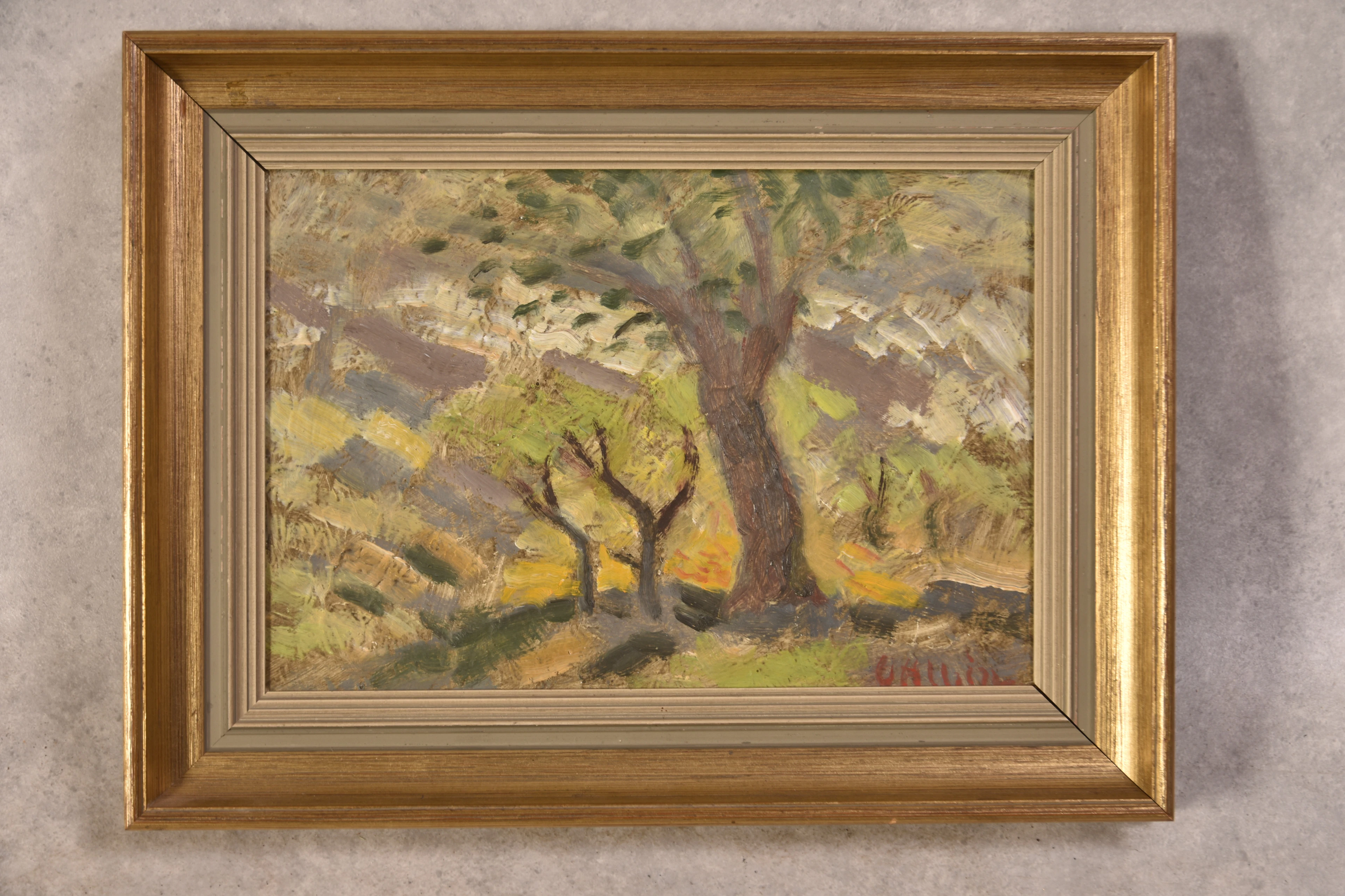 OSKAR ALBIN NILSSON. 1890-1984 olja på pannå Landskap signerad.