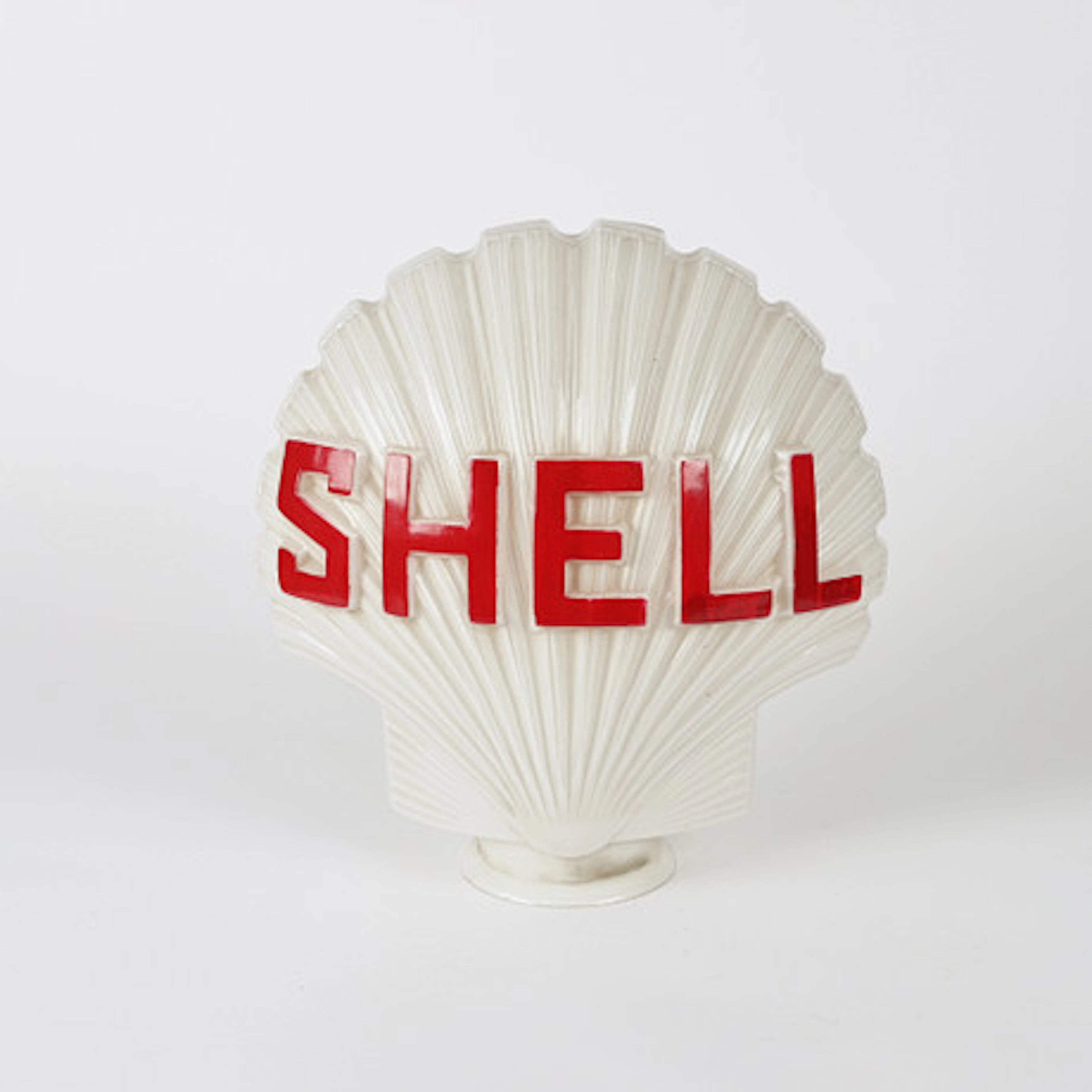 REKLAMSKYLT SHELL, pumpkrön, vitt glas, 19…
