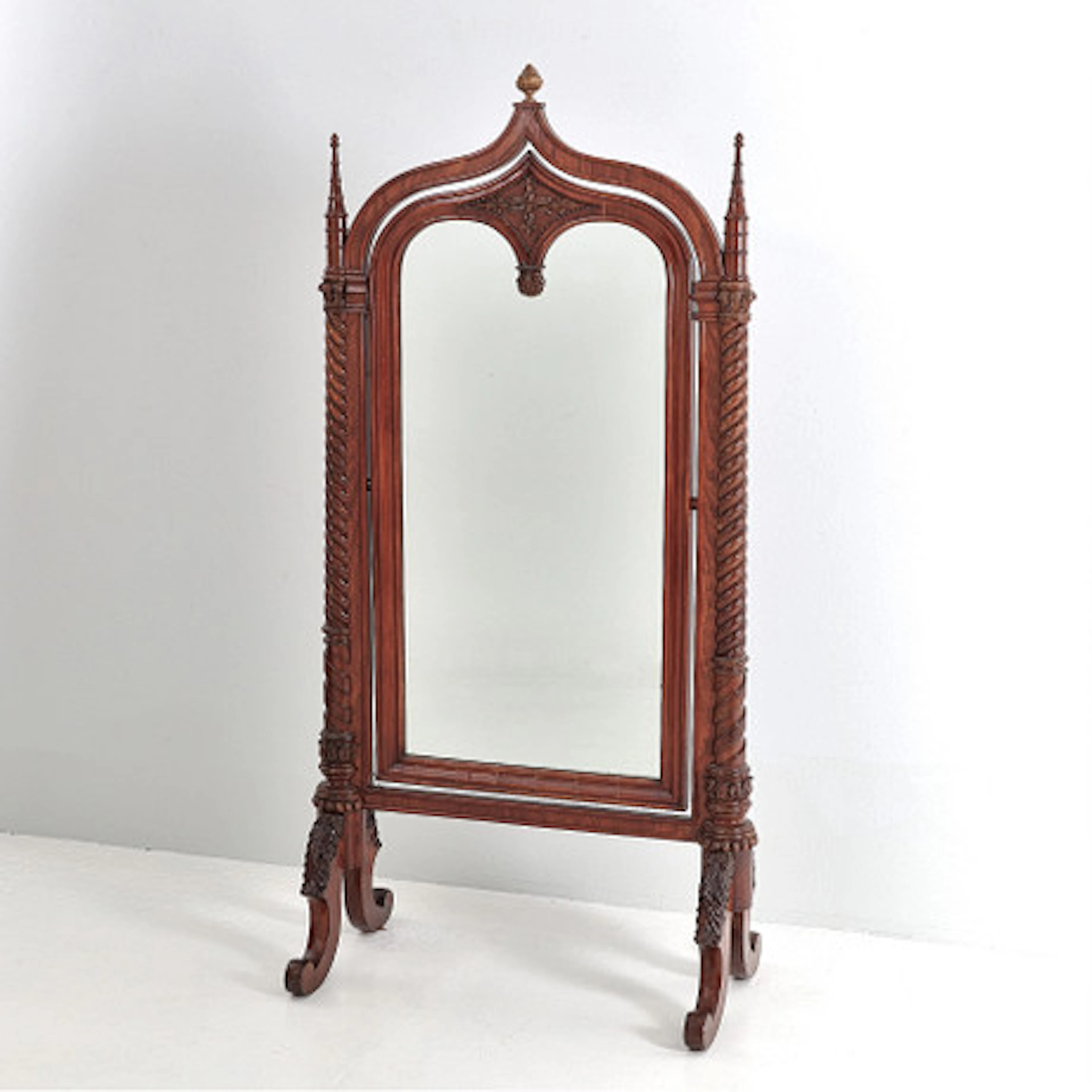 SPEGEL, 150 cm hög, mahogny, 1900-talets f…