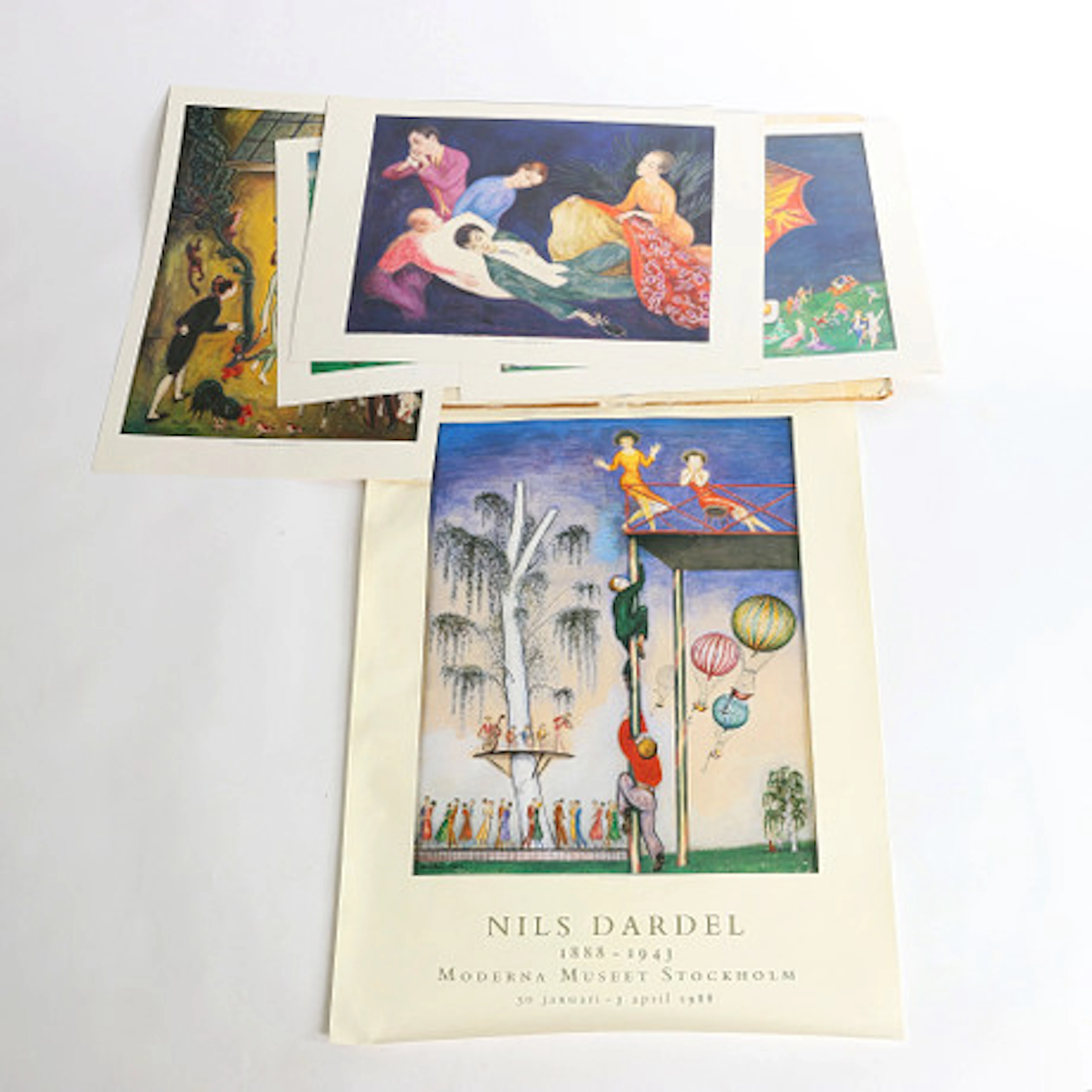 NILS DARDEL. 1888-1943. Mapp med 4 st tryc…