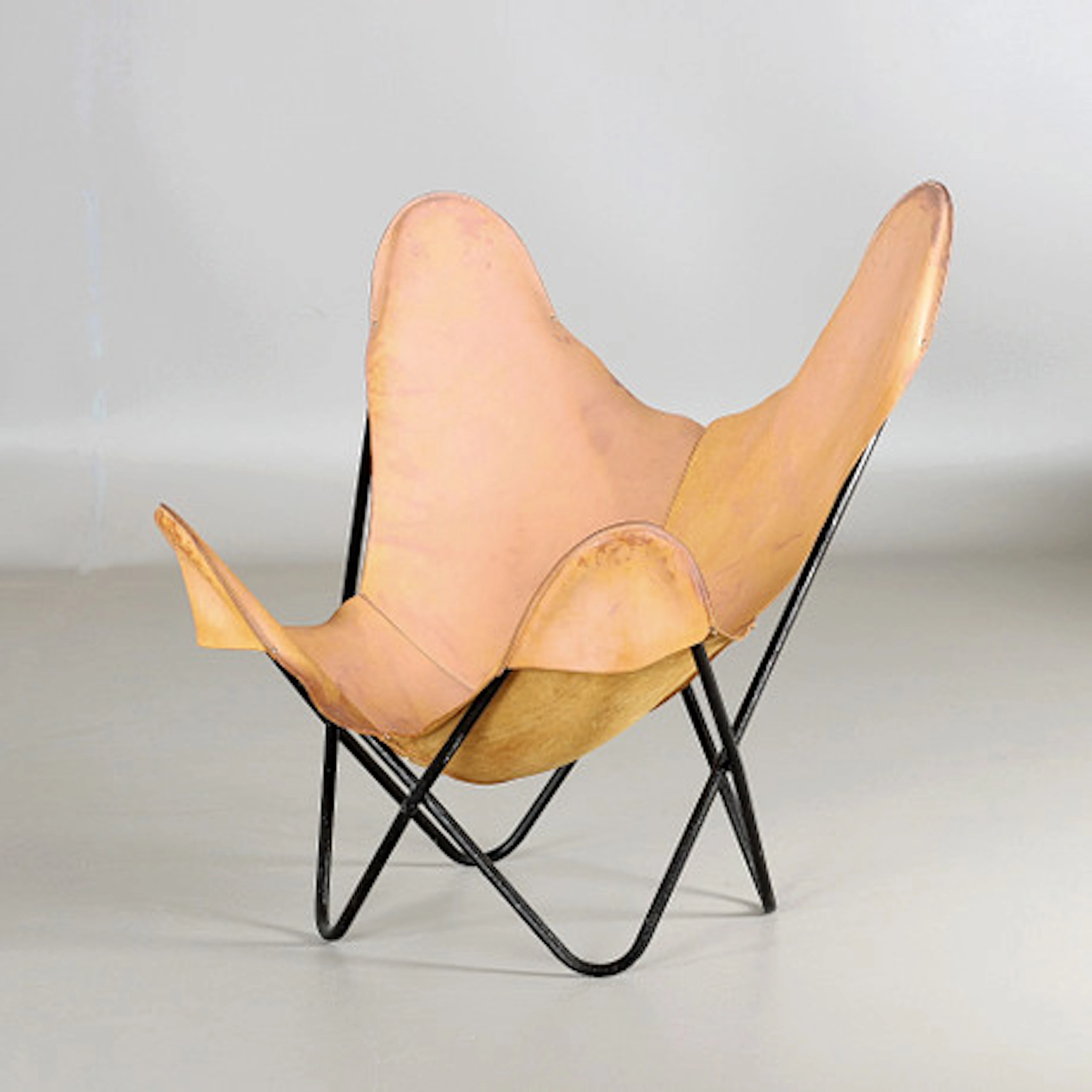 FLADDERMUSFÅTÖLJ, skinn, Knoll Internation…