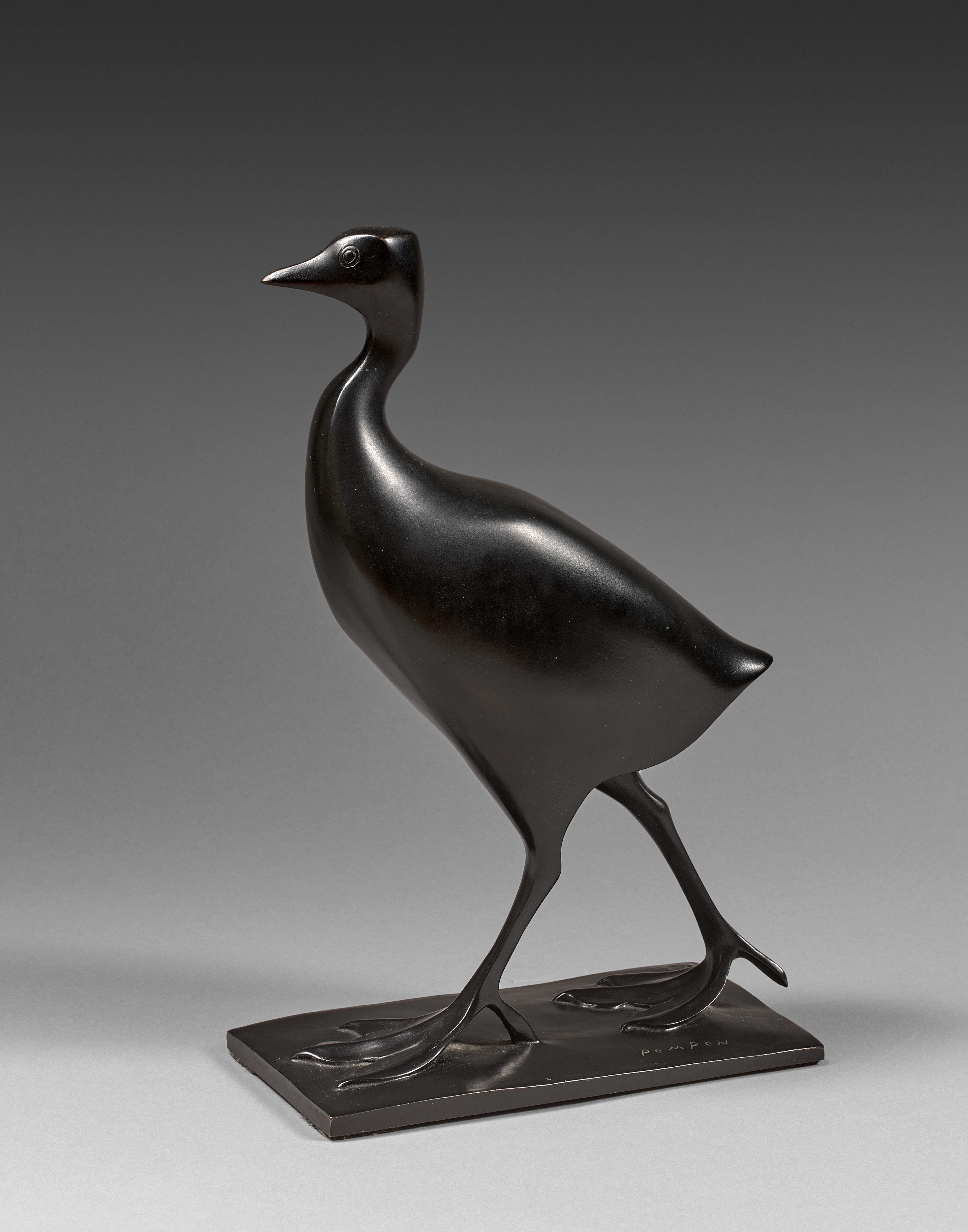 François POMPON (1855-1933) - Foulque - Bronze à patine noire, signé