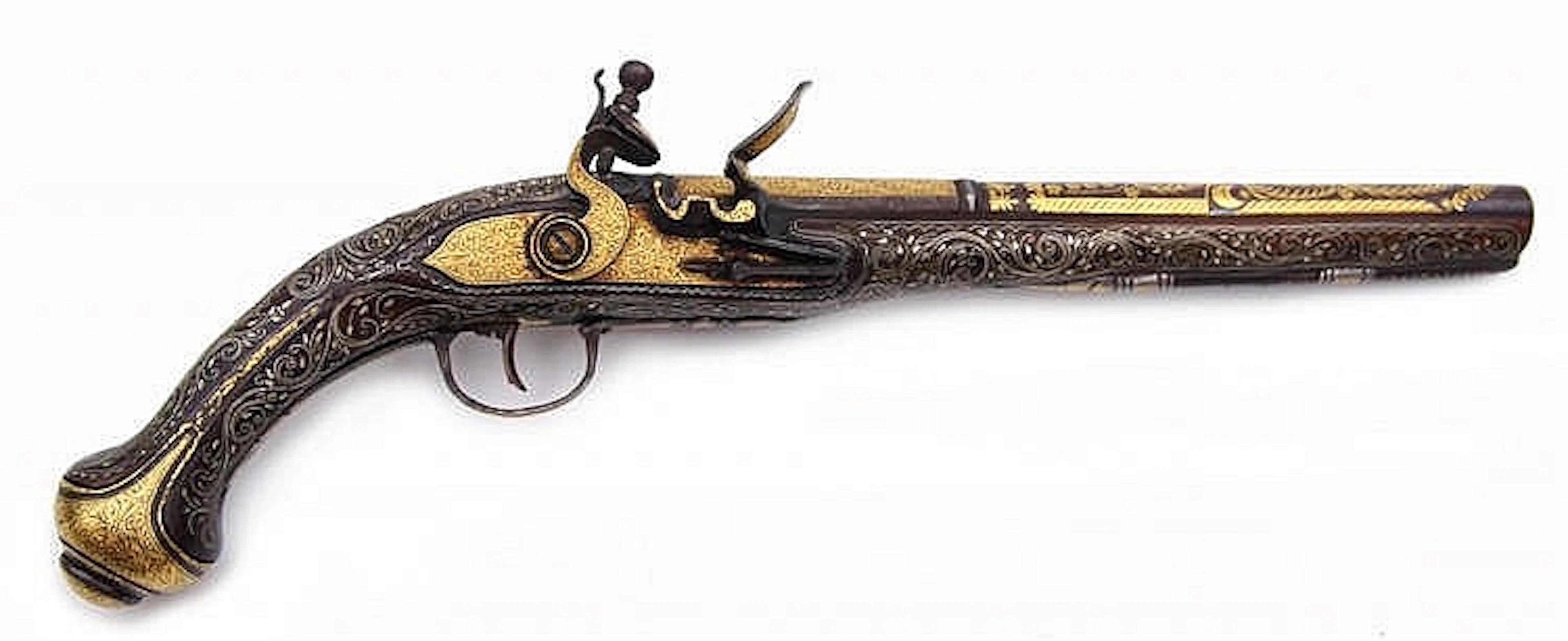 A splendid flintlock pistol