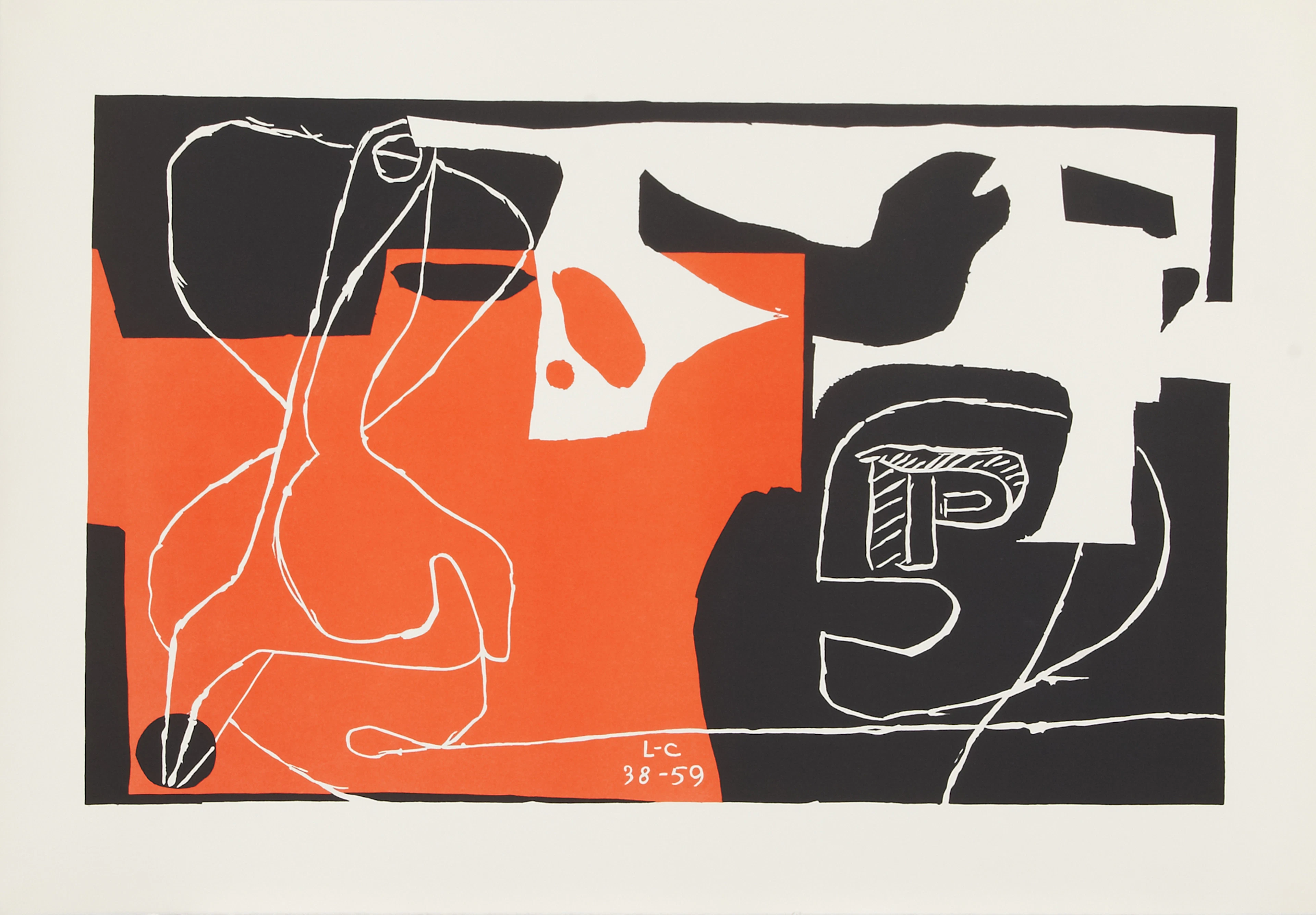 Le Corbusier färglitografi