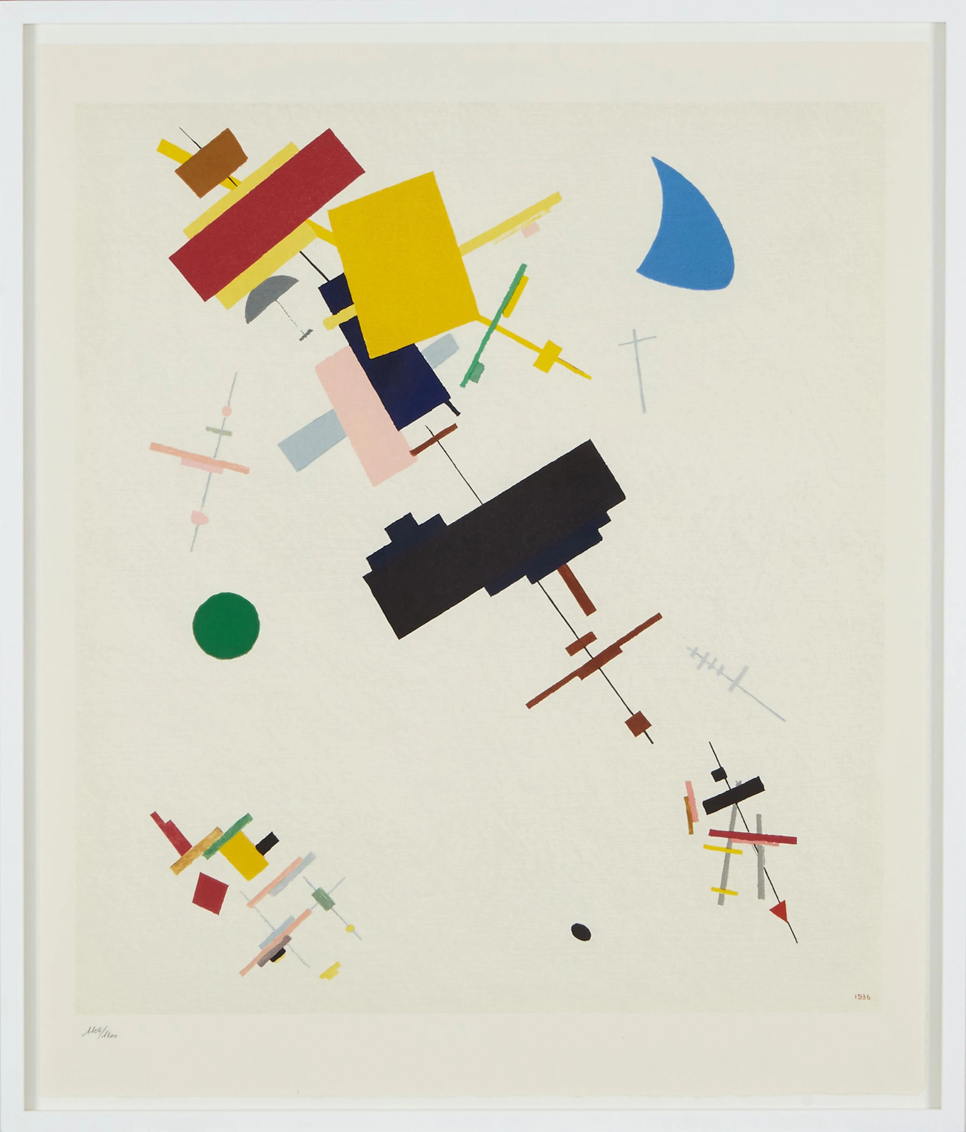Färglitografi efter Malevich tryckt av Mourlot