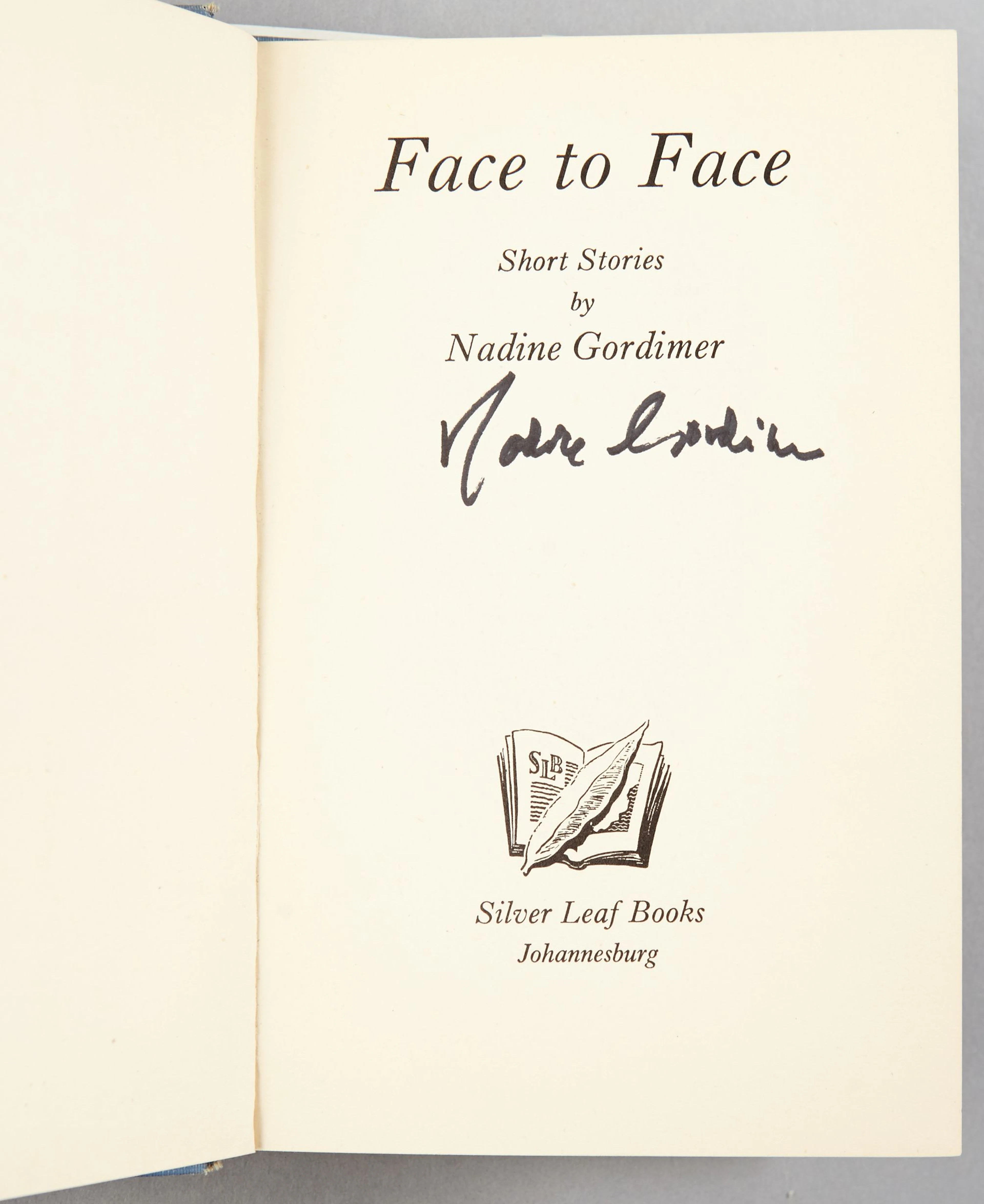 Nadine Gordimer's first book Face to Face 1949