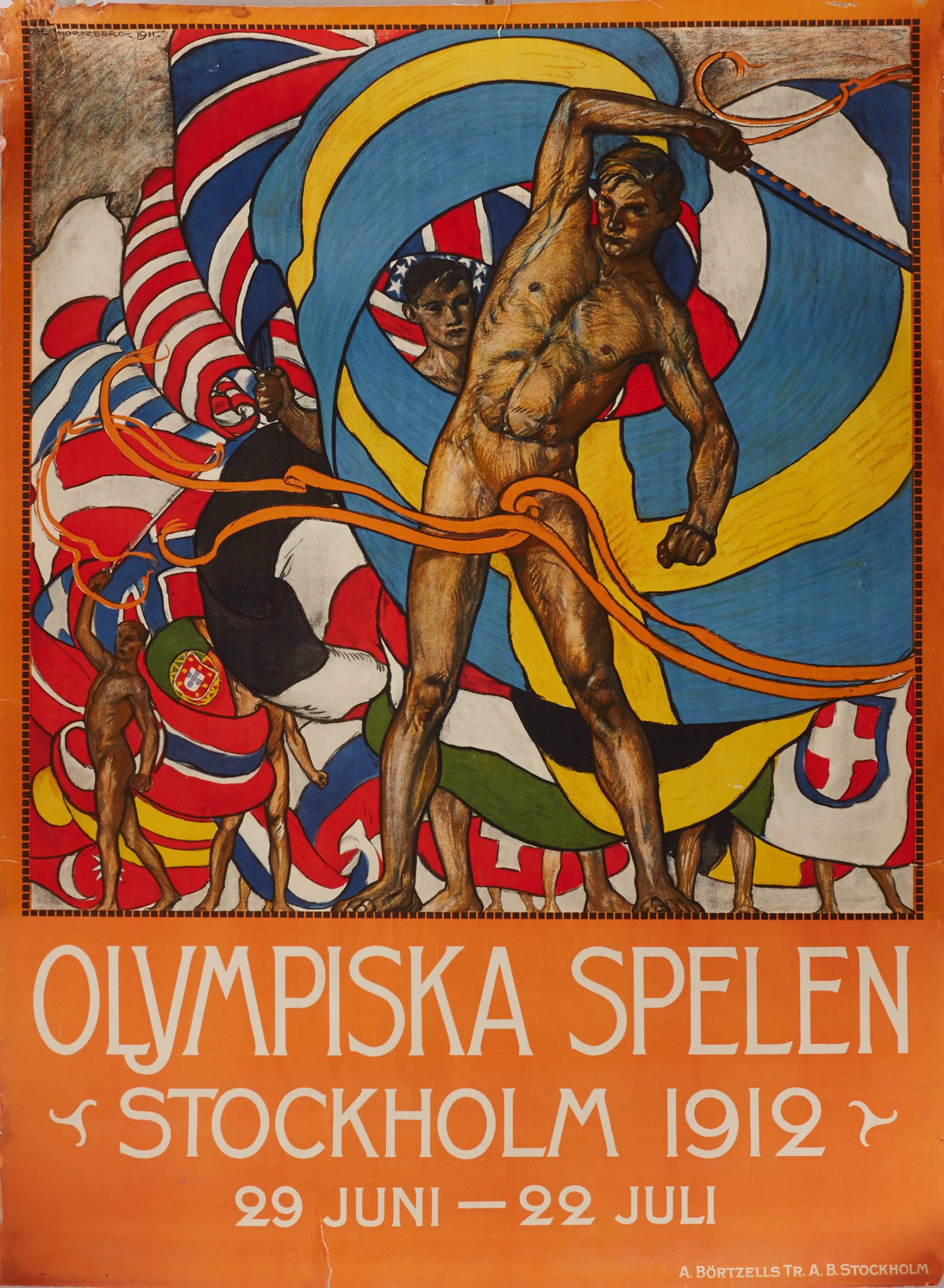 OS 1912 Stockholm Hjortzberg Sportmemorabilia