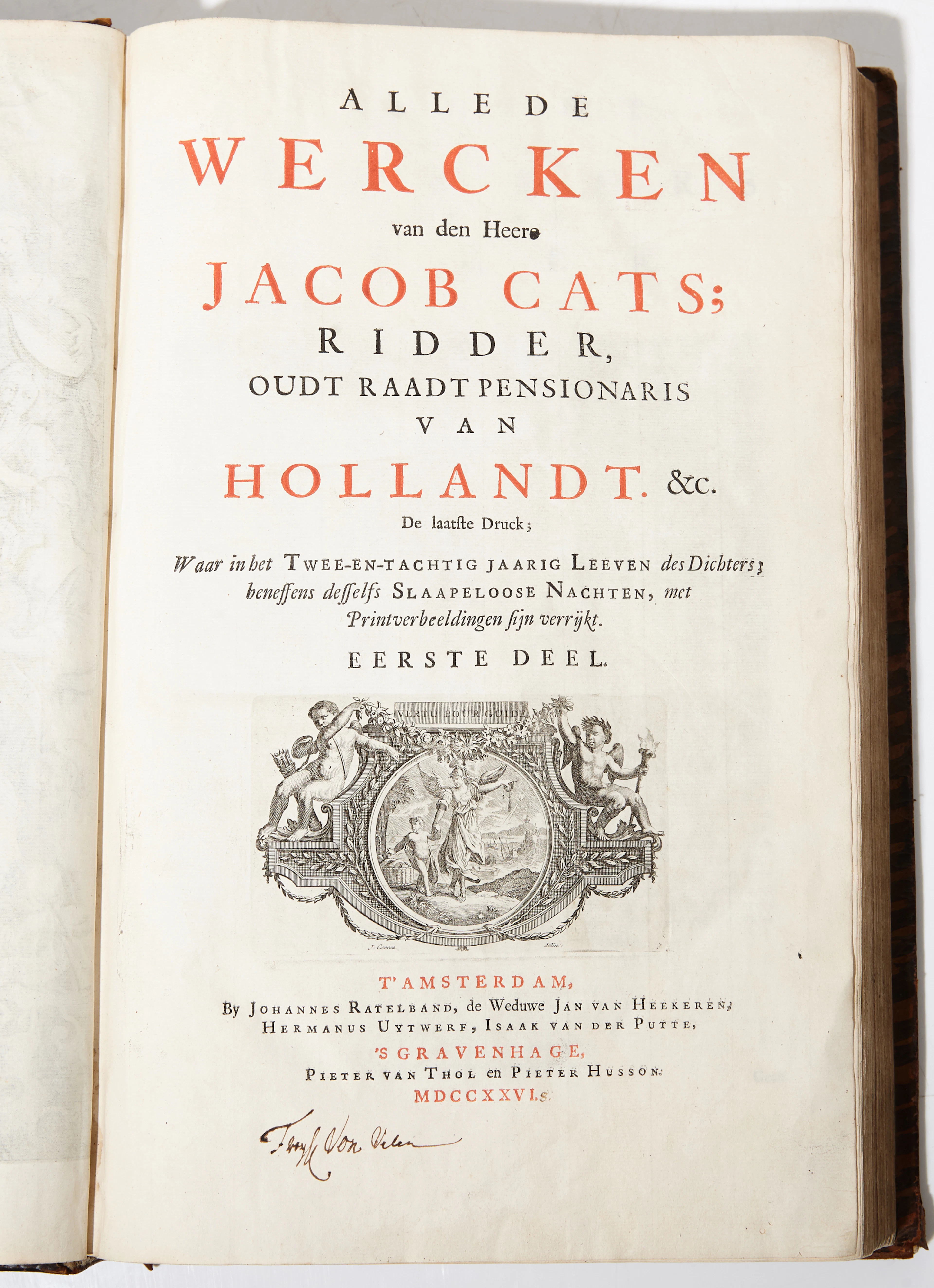 Collected works of Jacob Cats 1726, 2 vol.