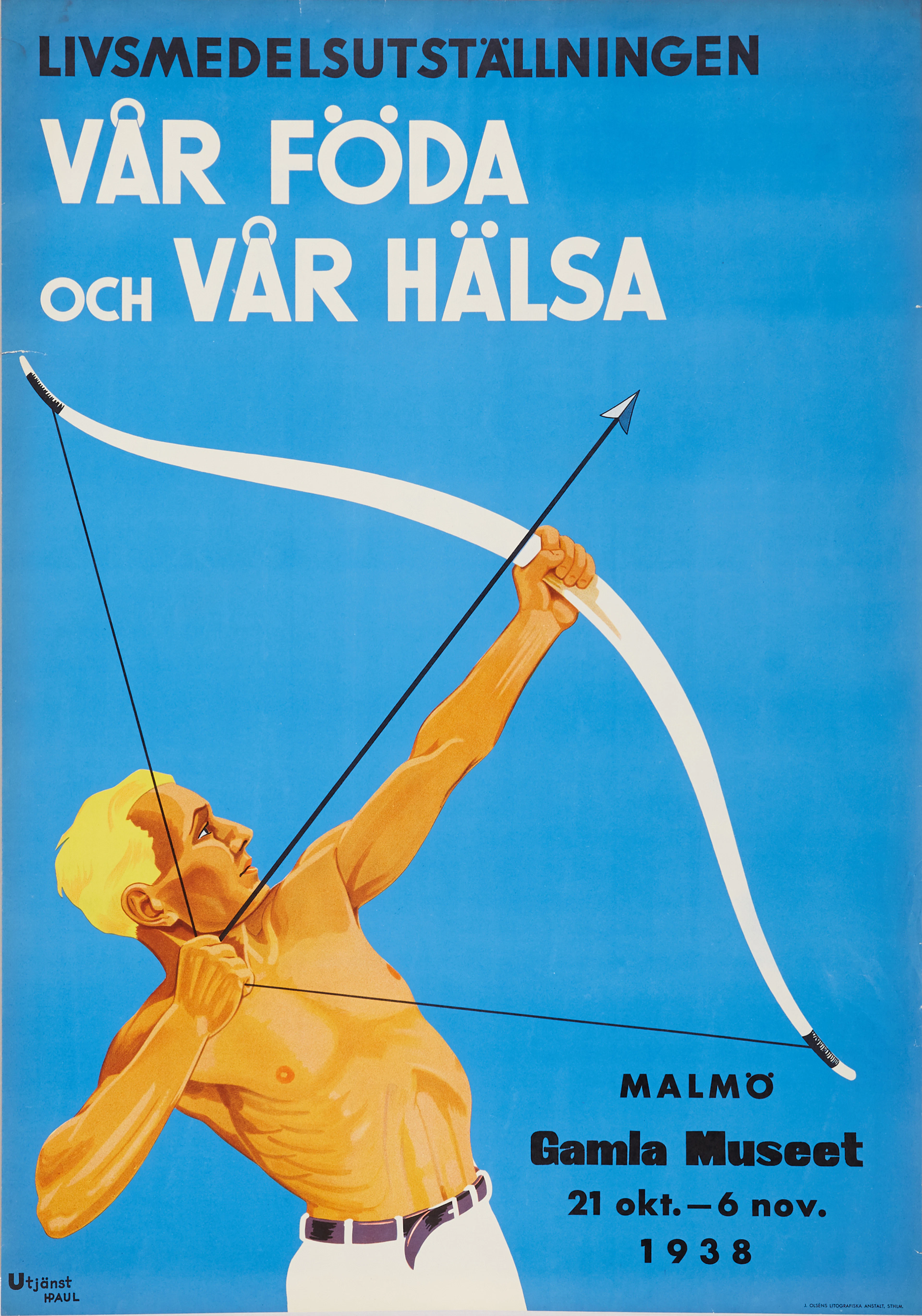 Hälsa 1938 Sport och affischkonst