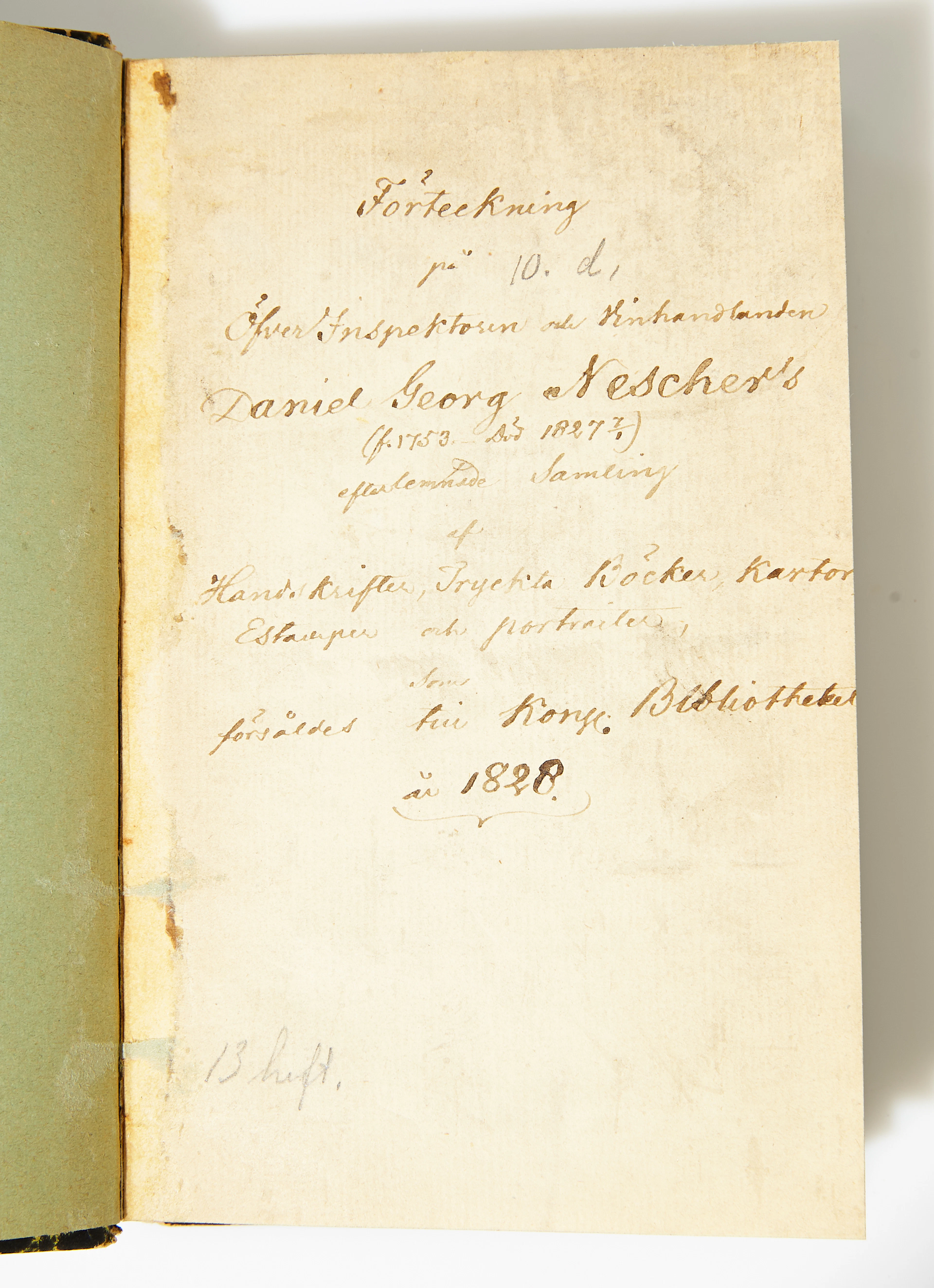 Neschers bibliotek 1828