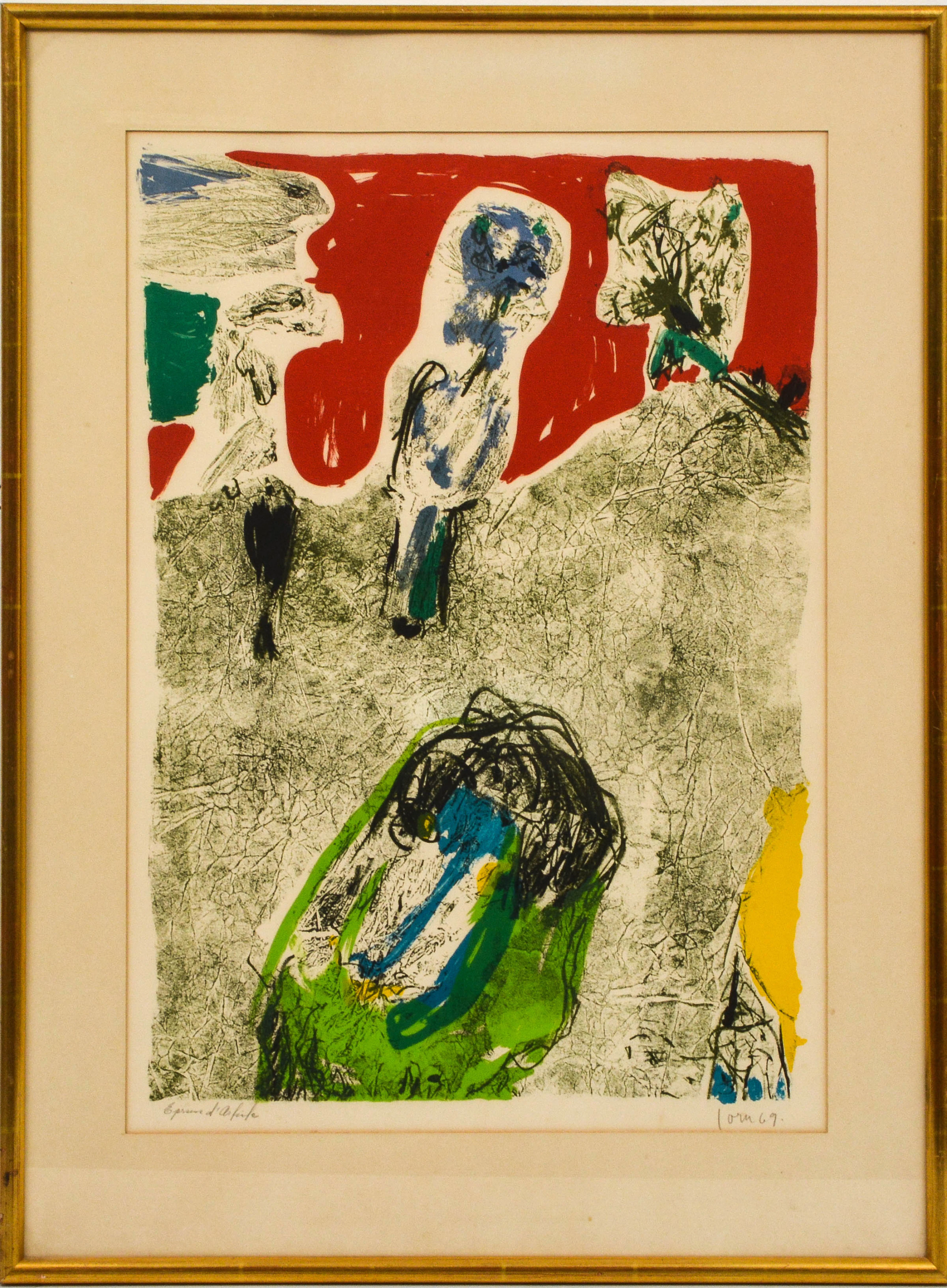 Asger Jorn färglitografi
