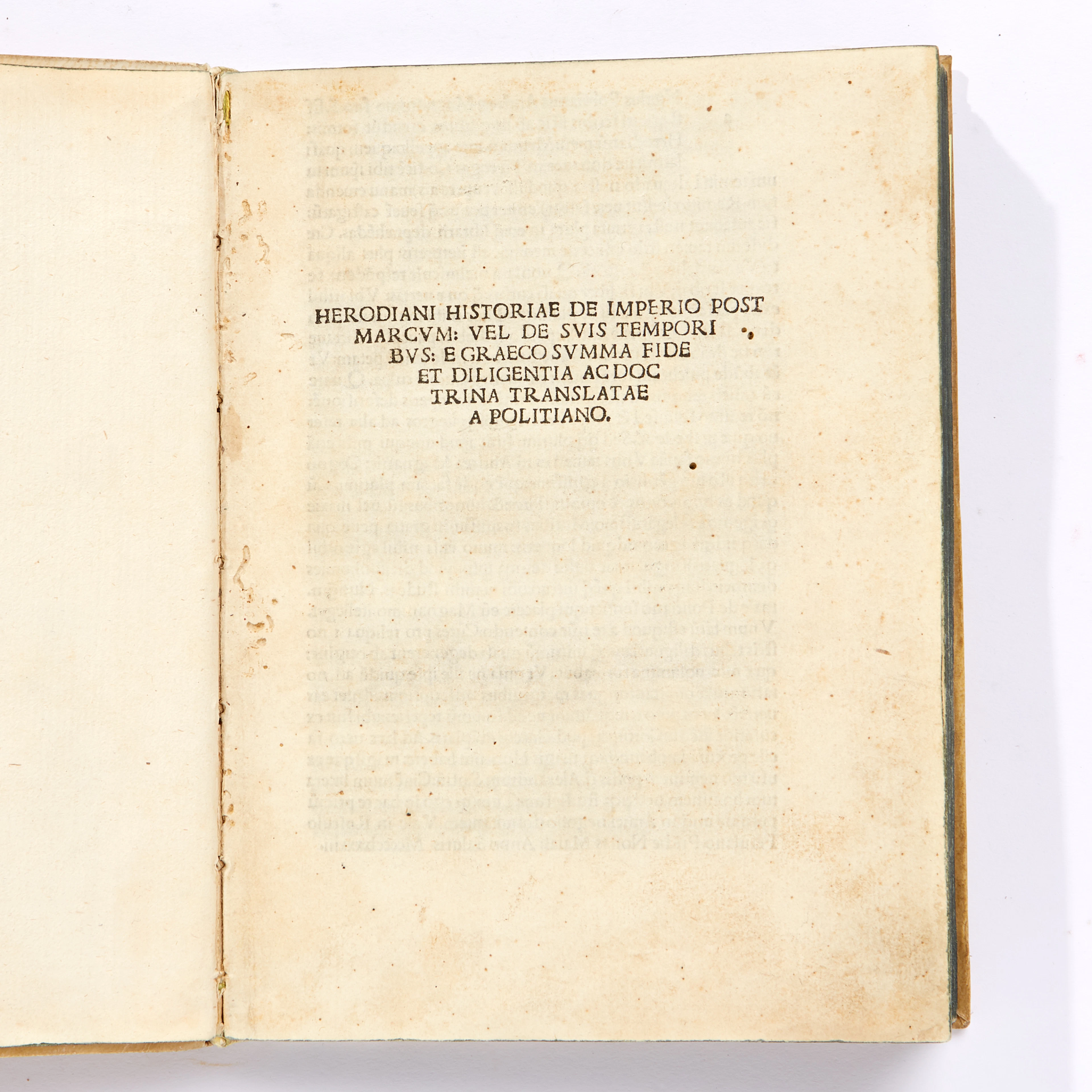 Herodianus Historia de Imperio 1493