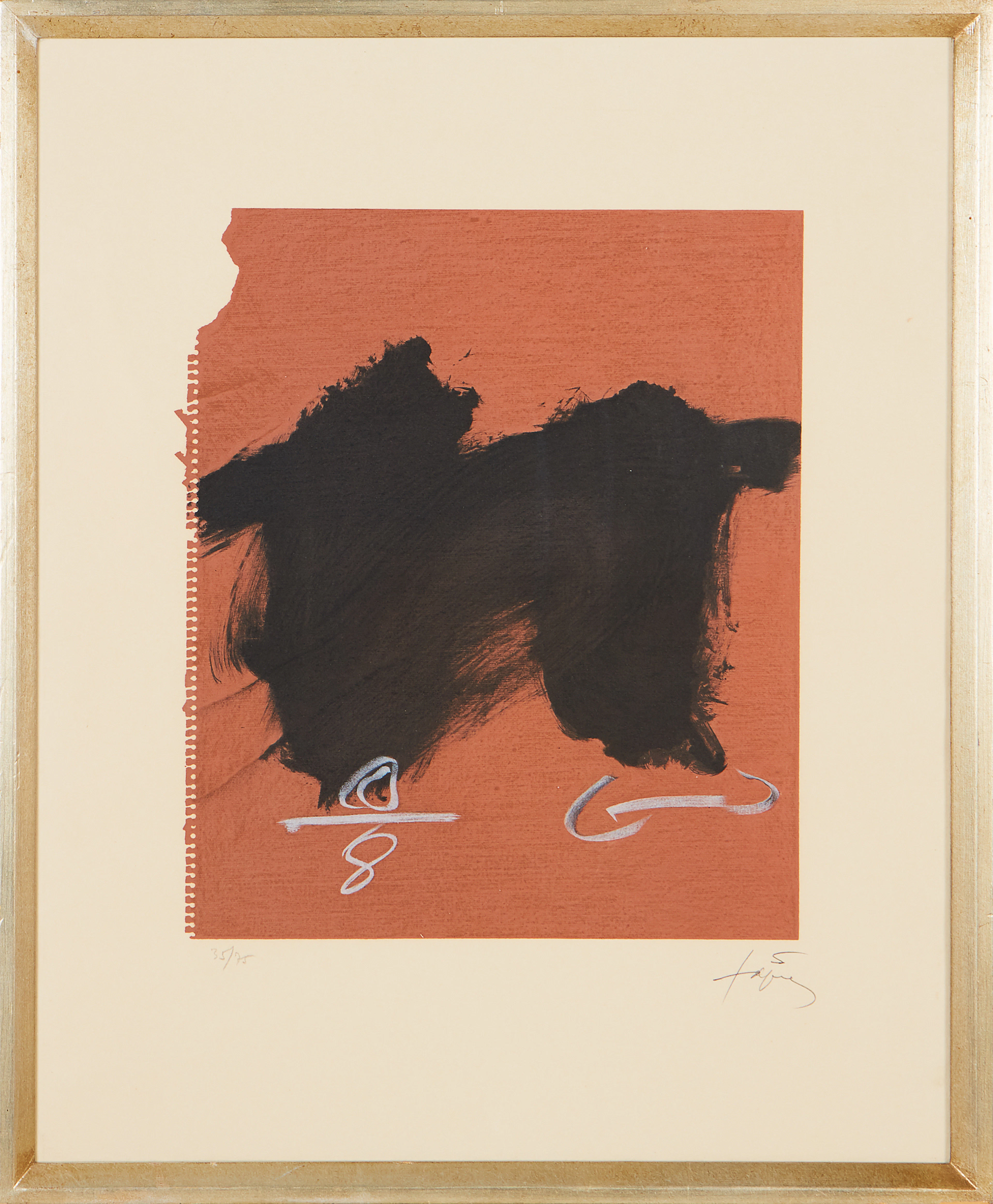 Antoni Tapies färglitografi