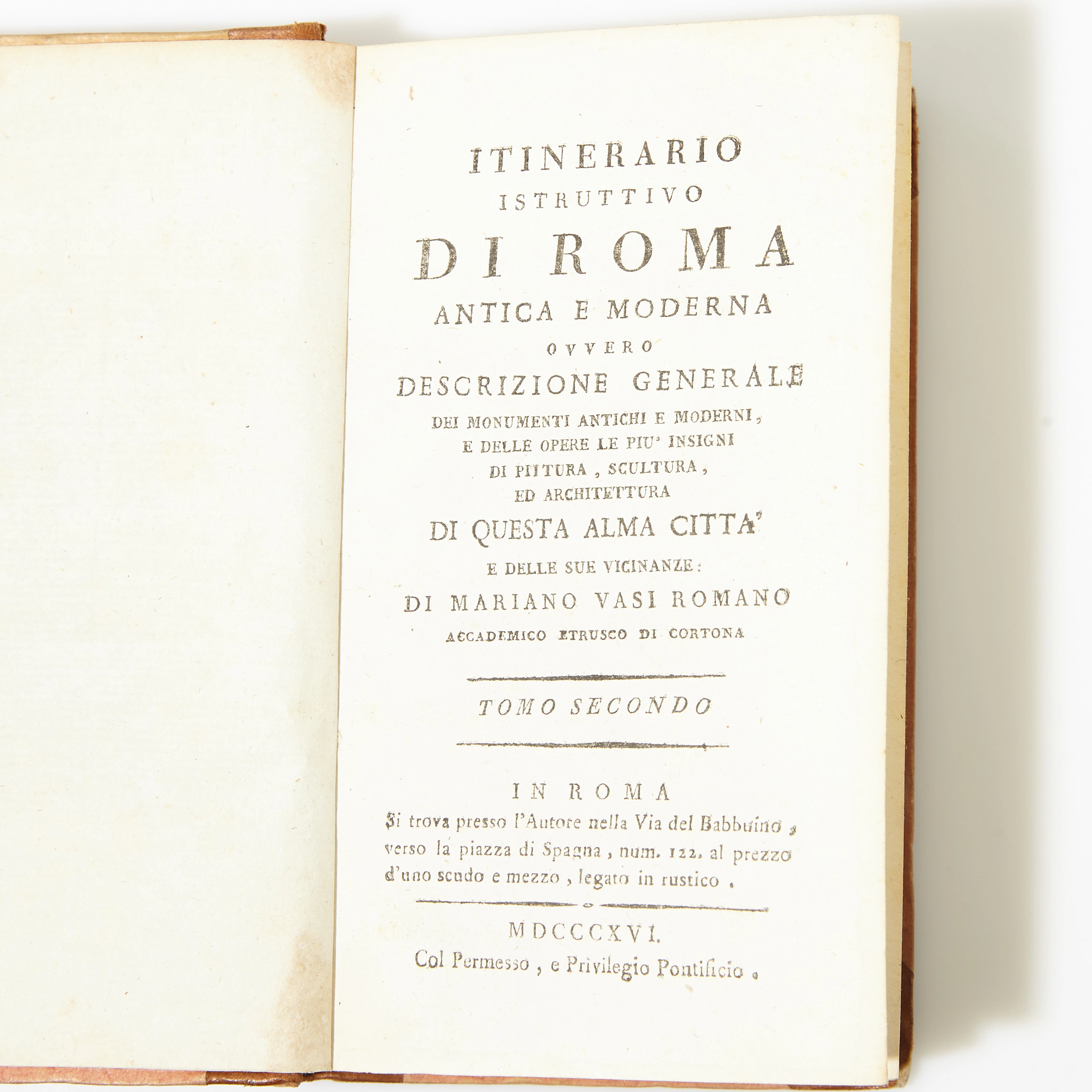 Vasis description over Rome 1816