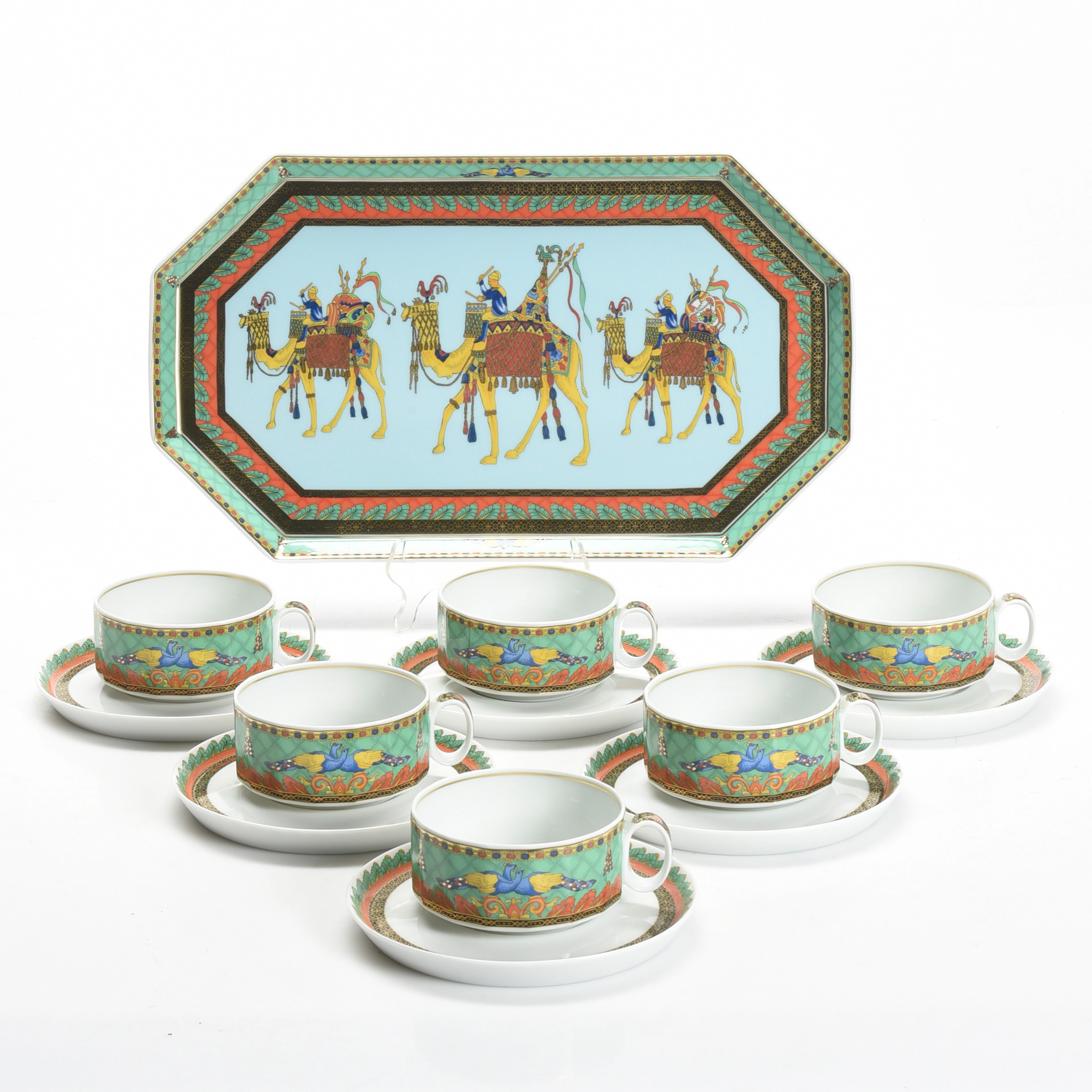 Versace Kaffekoppar samt bricka