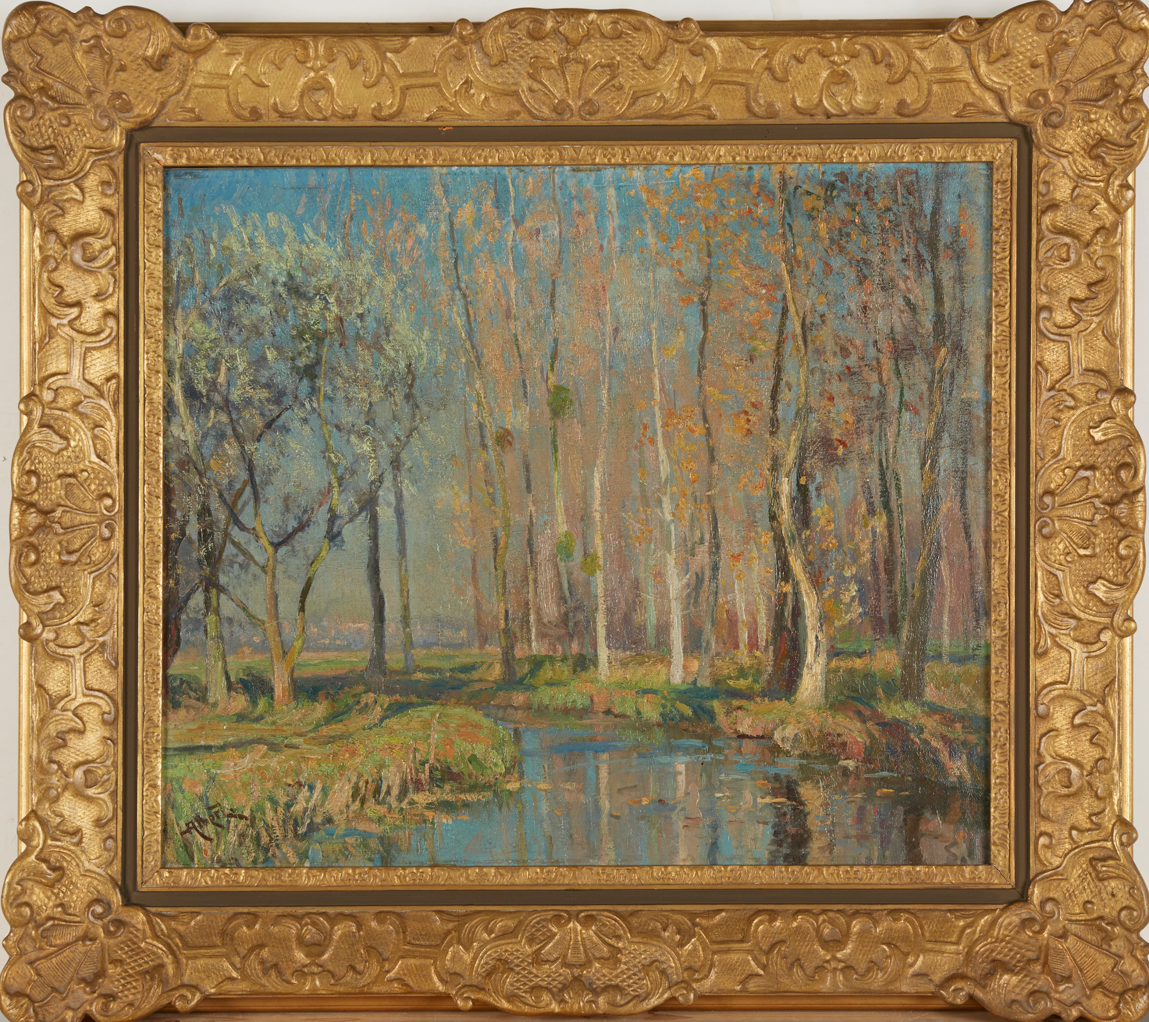 Gustave Albert "landskap vid vattendrag"