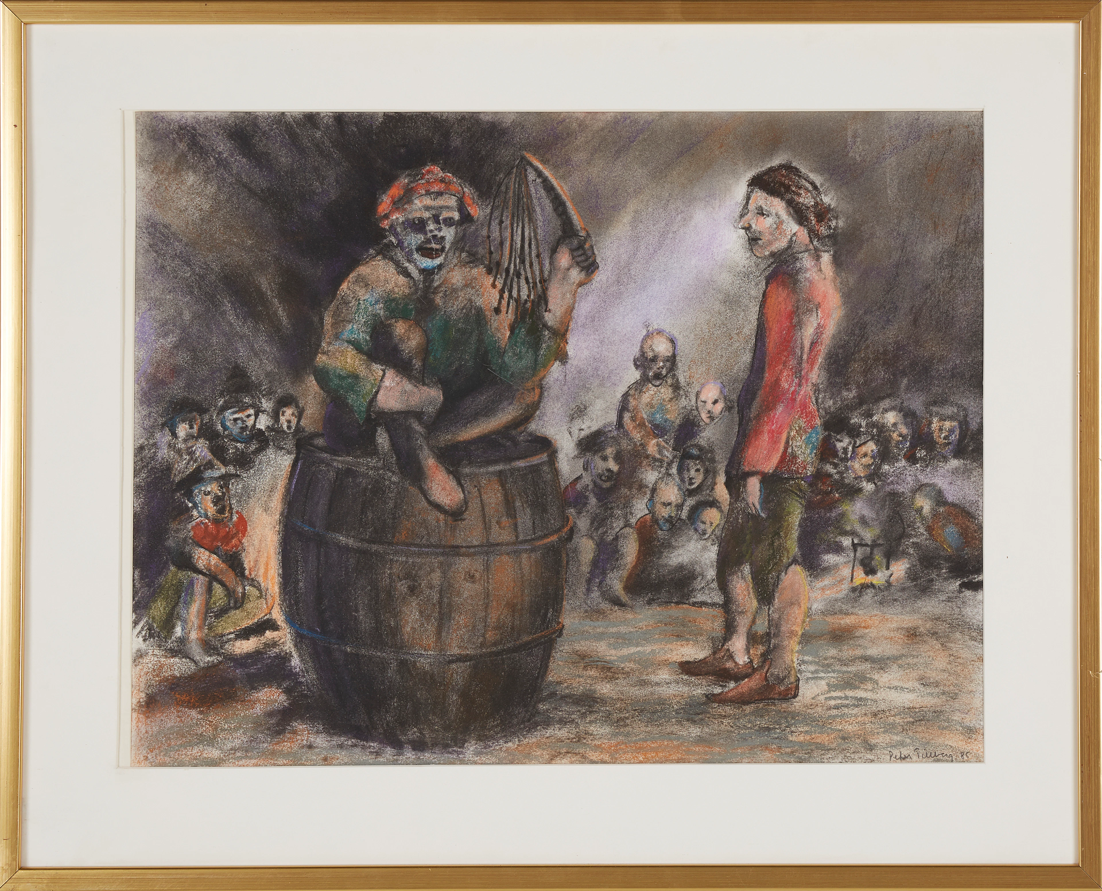 Peter Tillberg pastell på papper
