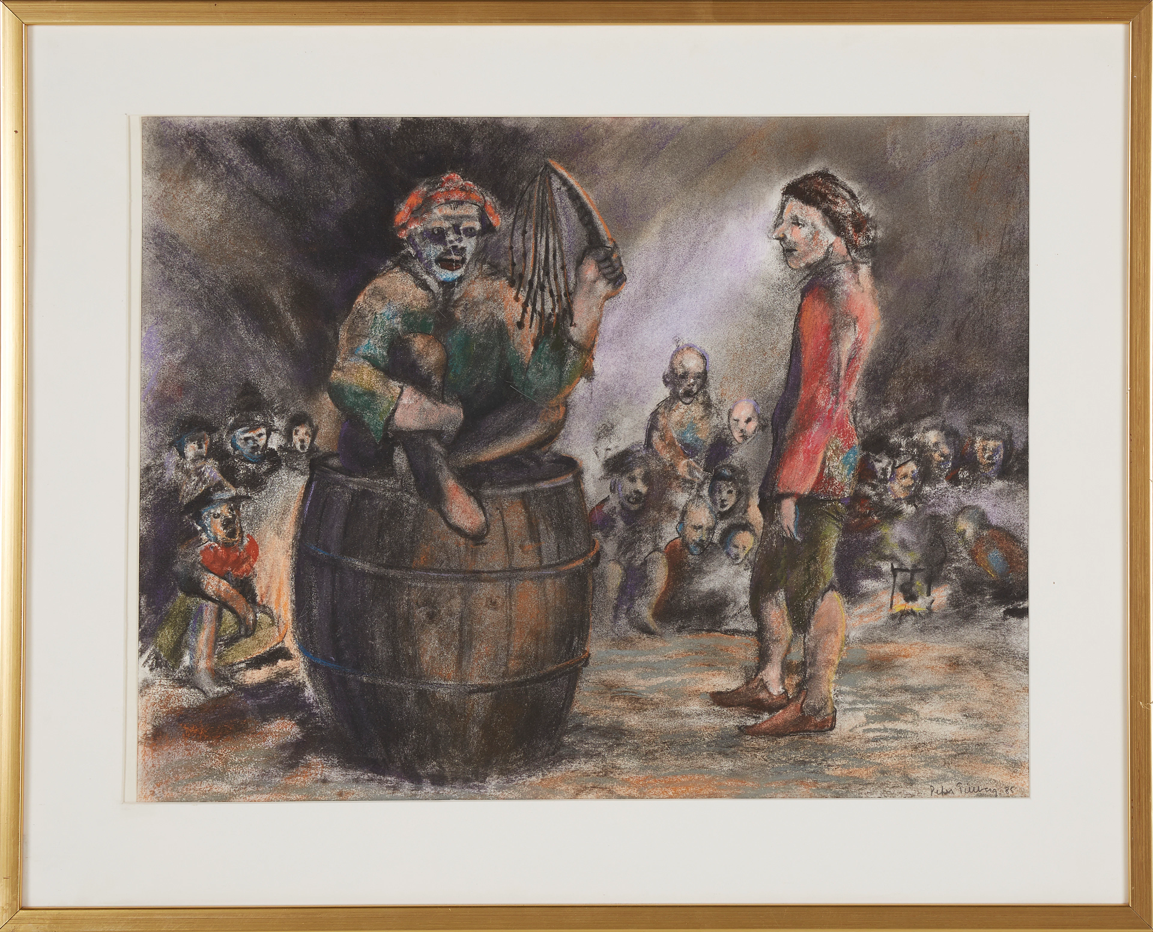 Peter Tillberg pastell på papper
