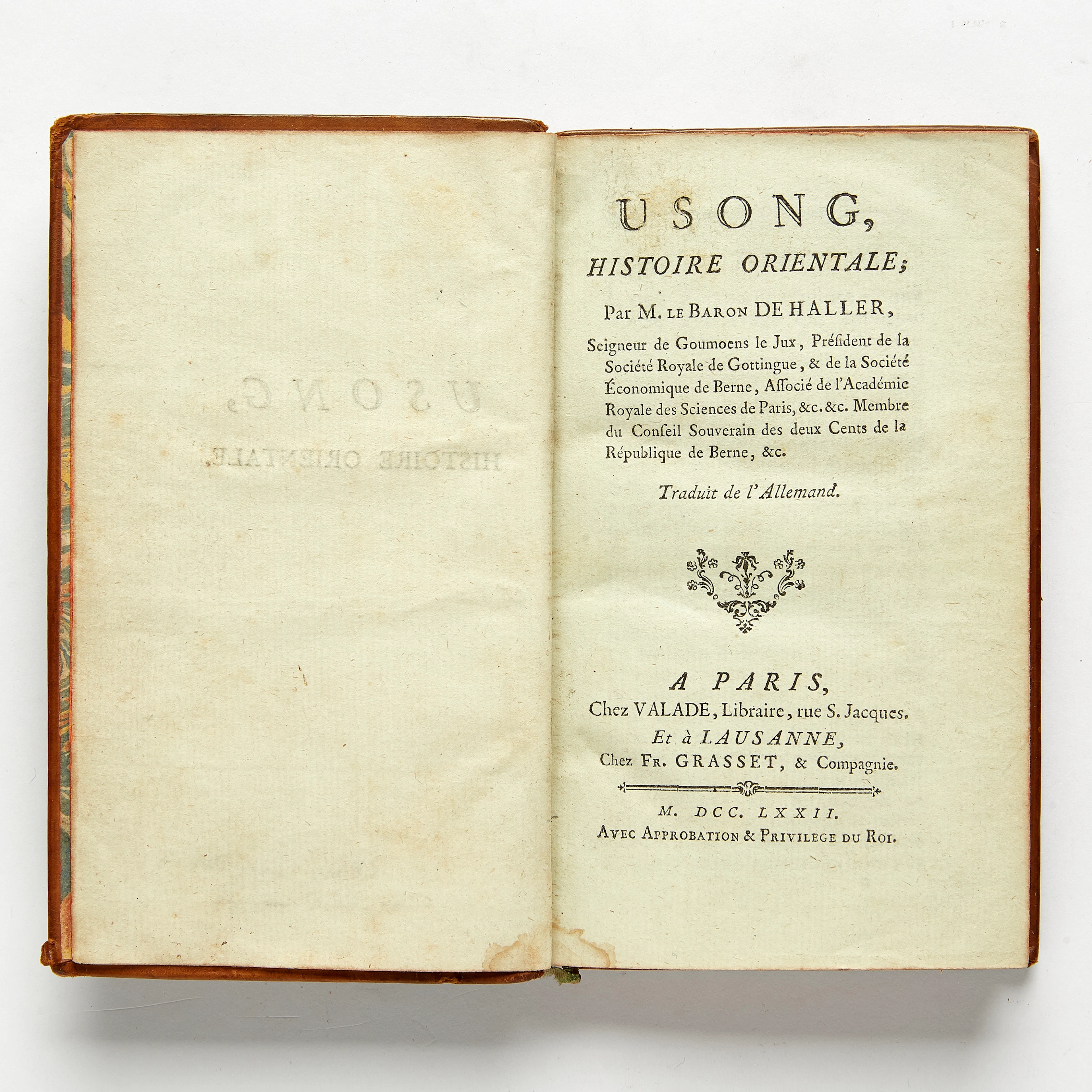 Haller's novel Usong, 1668