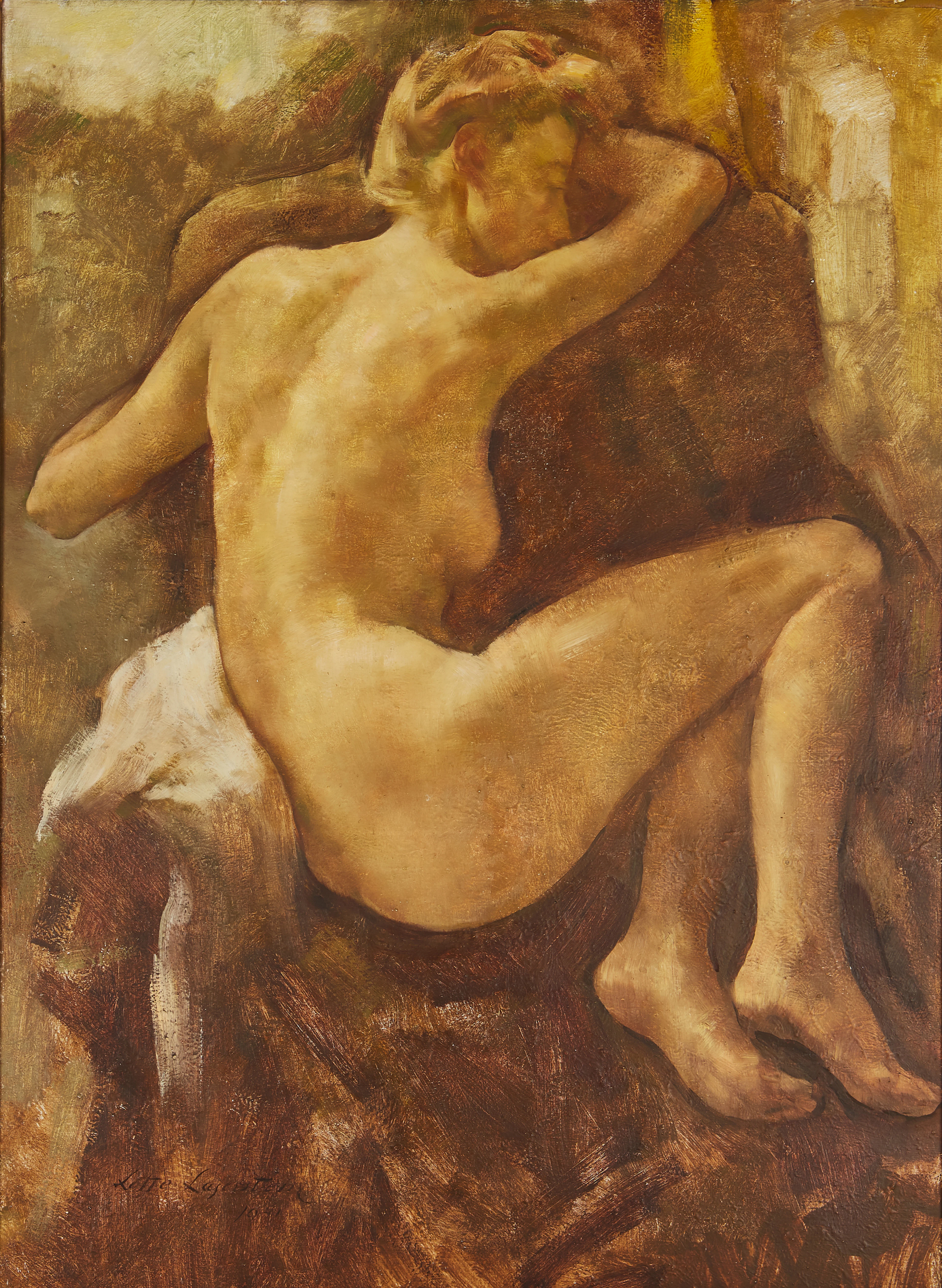Lotte Laserstein Seated Female Nude