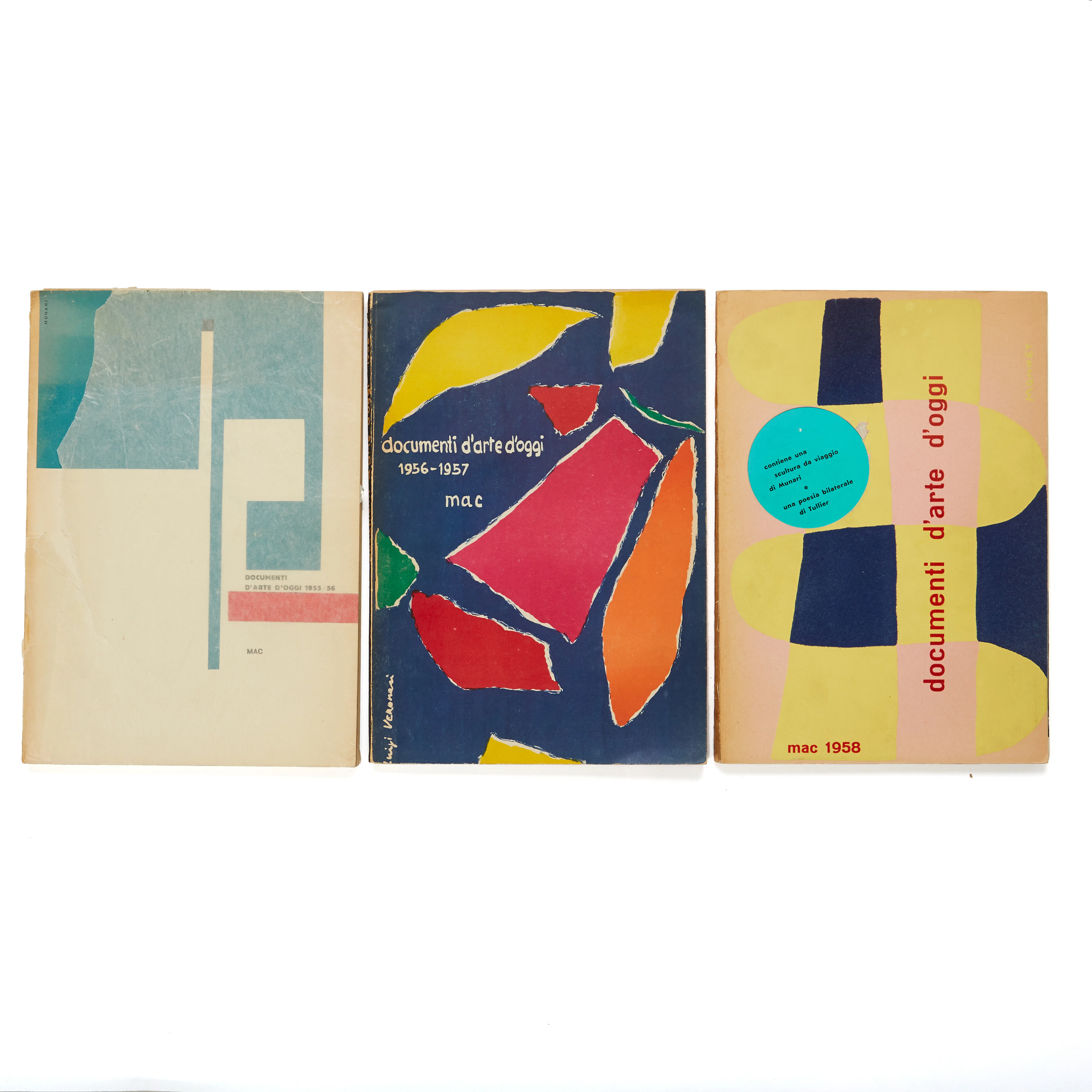 Documenti d'arte oggi 3 volumes 1955-58